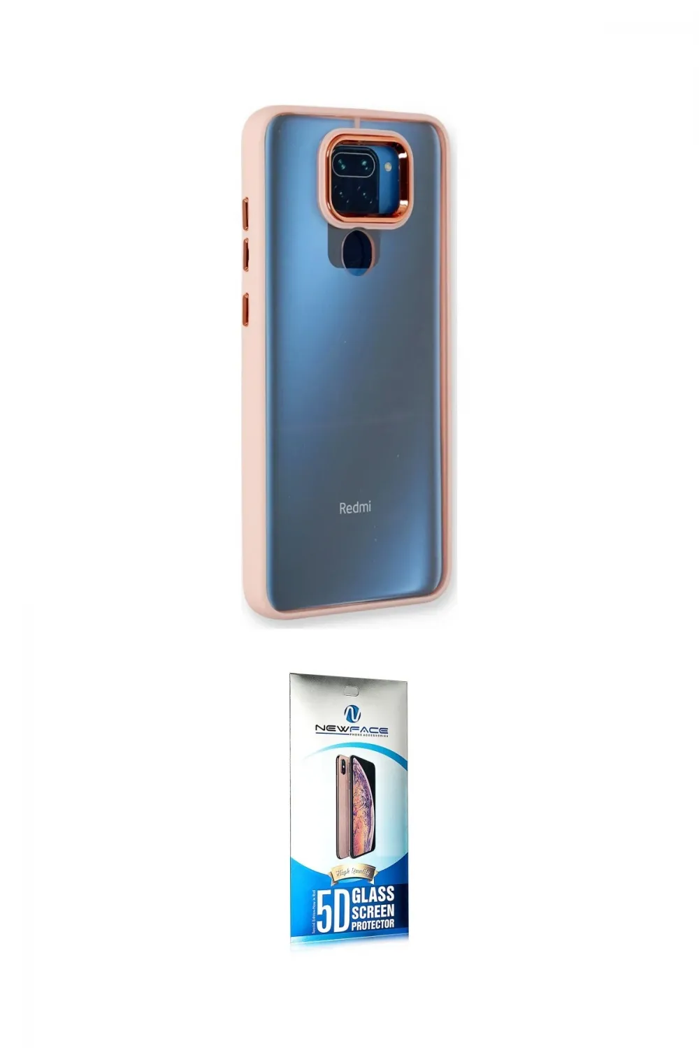 ieg™ Redmi Note 9 Kılıf Eksen Doku Prime - Siyah 5D Eko Cam Ekran Koruyucu