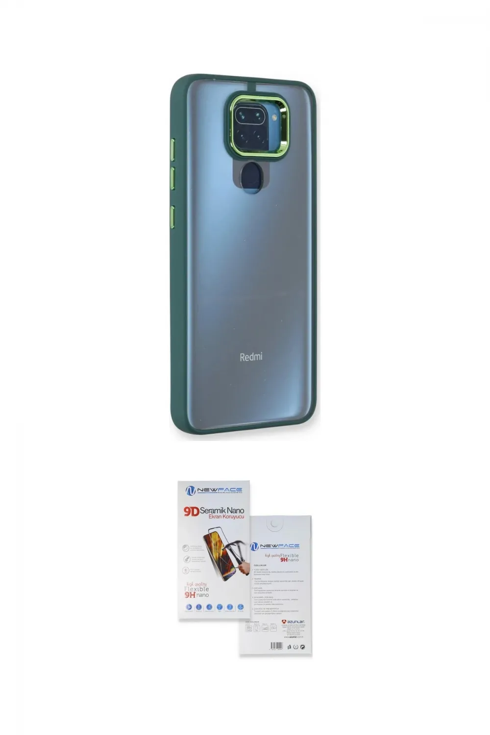 ieg™ Redmi Note 9 Kılıf Eksen Doku Prime - Siyah Seramik Nano Ekran Koruyucu