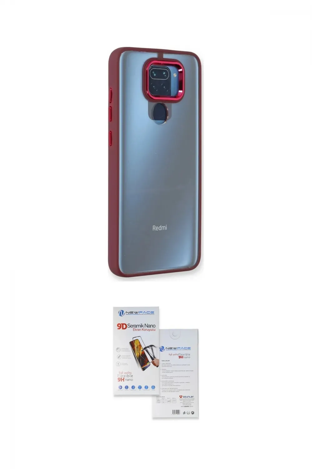 ieg™ Redmi Note 9 Kılıf Eksen Doku Prime - Siyah Seramik Nano Ekran Koruyucu