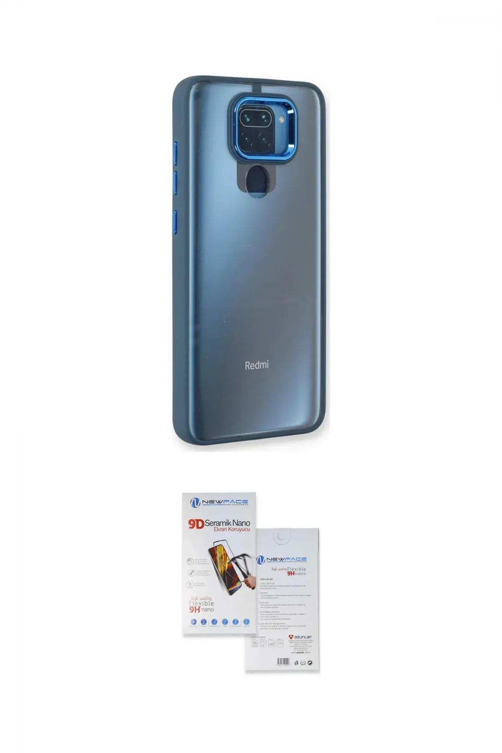 ieg™ Redmi Note 9 Kılıf Eksen Doku Prime - Siyah Seramik Nano Ekran Koruyucu