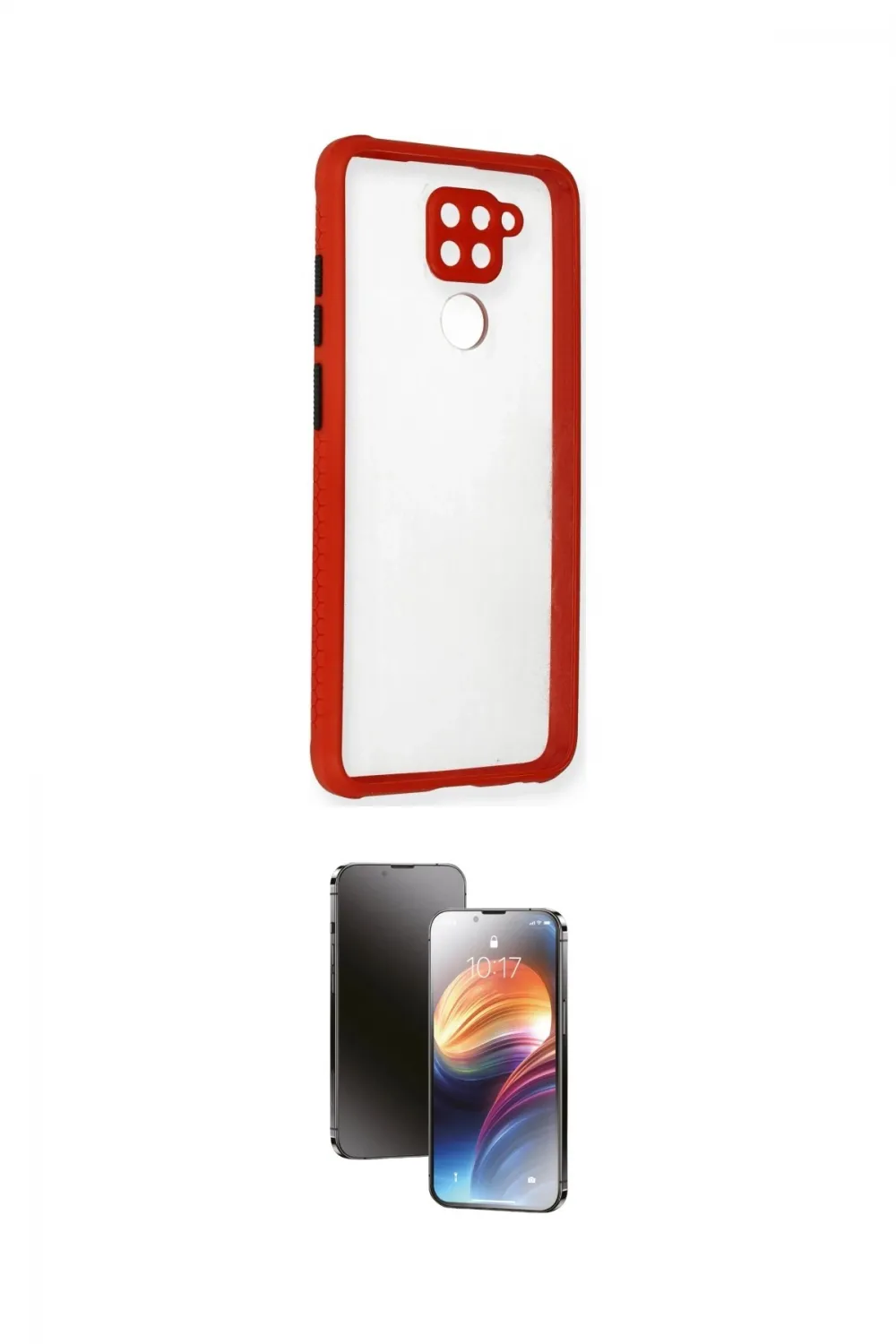 ieg™ Redmi Note 9 Kılıf Nova Asil Özel Seri - Siyah 3D Antistatik Mat Seramik Nano Ekran Koruyucu