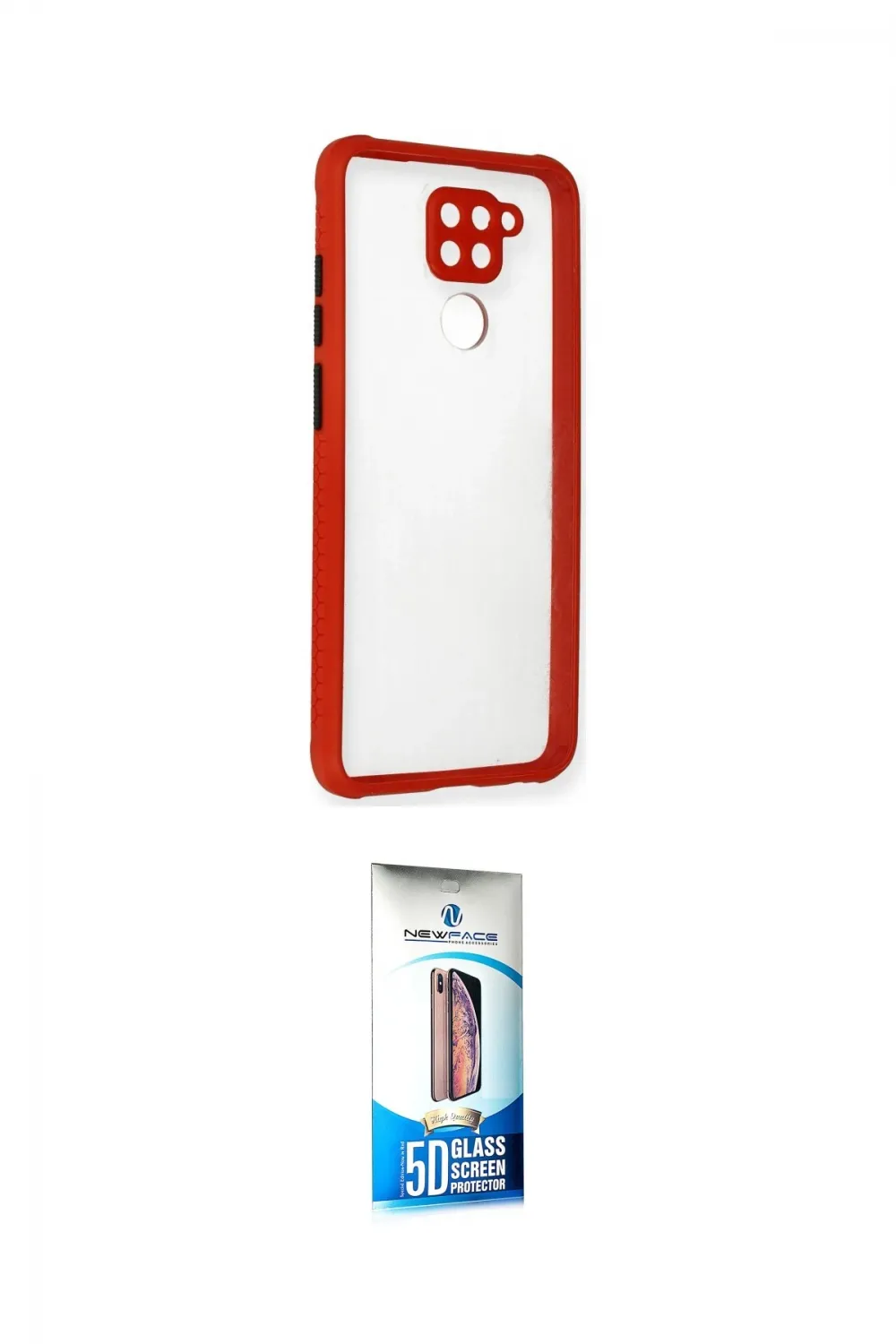 ieg™ Redmi Note 9 Kılıf Nova Asil Özel Seri - Siyah 5D Eko Cam Ekran Koruyucu
