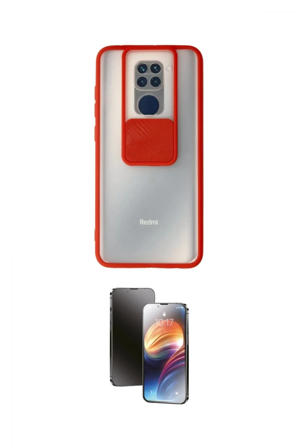 ieg™ Redmi Note 9 Kılıf Vadi Çizgi - Siyah 3D Antistatik Mat Seramik Nano Ekran Koruyucu