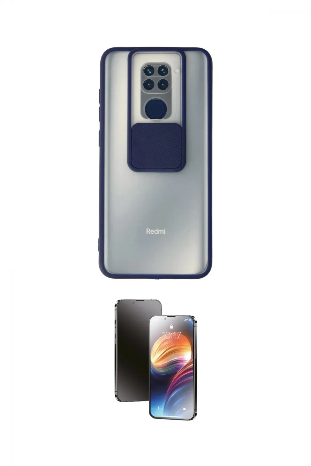 ieg™ Redmi Note 9 Kılıf Vadi Çizgi - Siyah 3D Antistatik Mat Seramik Nano Ekran Koruyucu