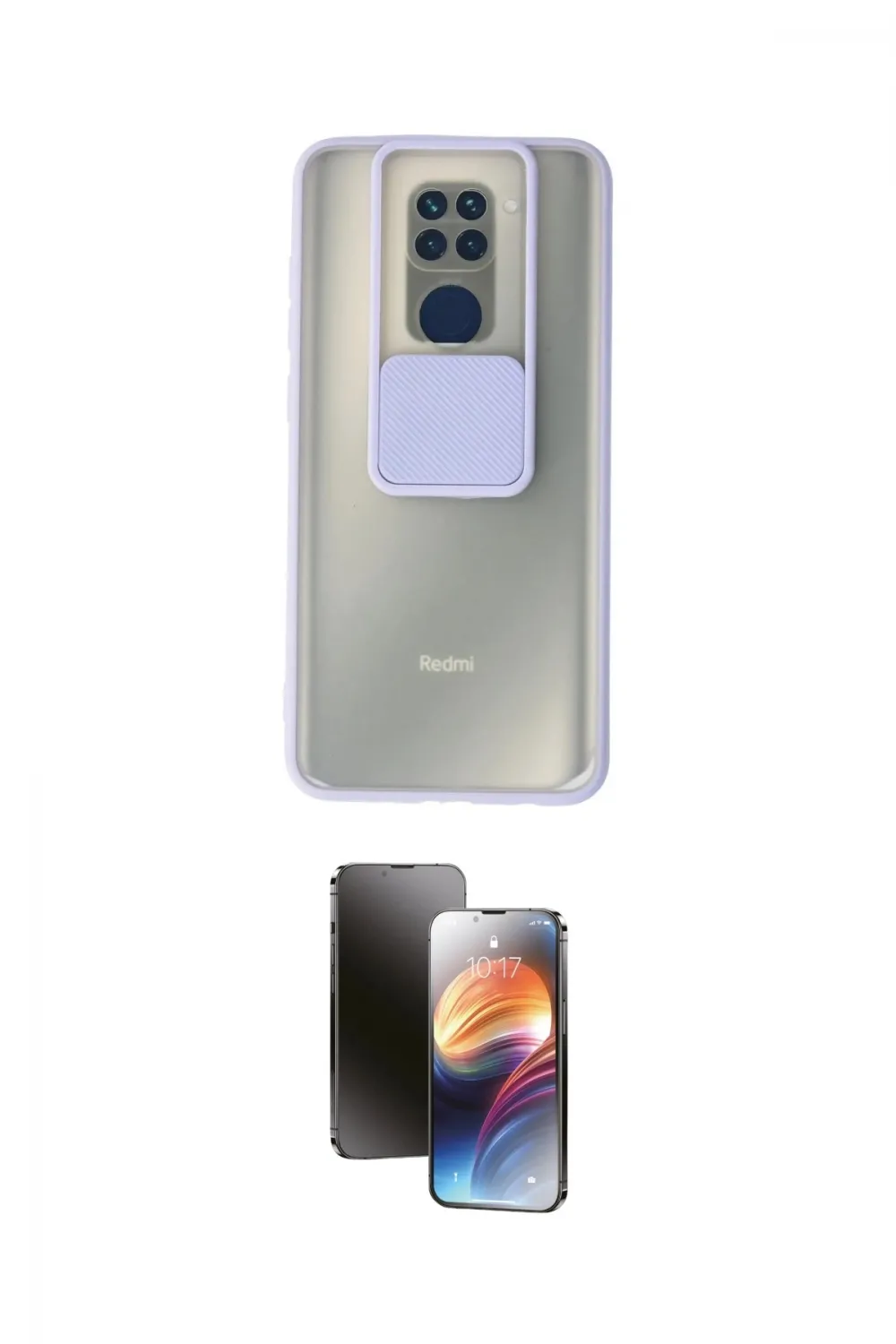 ieg™ Redmi Note 9 Kılıf Vadi Çizgi - Siyah 3D Antistatik Mat Seramik Nano Ekran Koruyucu