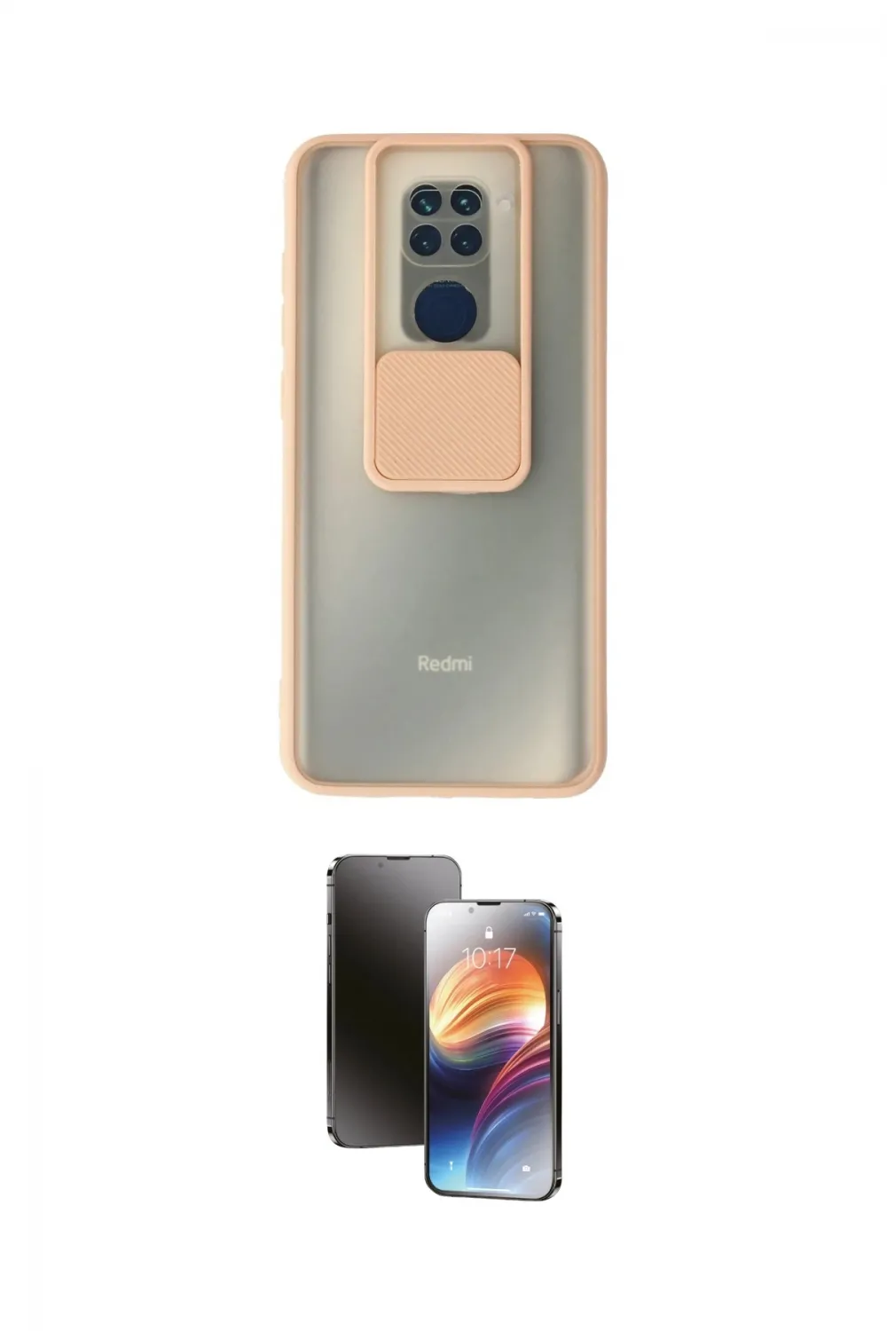 ieg™ Redmi Note 9 Kılıf Vadi Çizgi - Siyah 3D Antistatik Mat Seramik Nano Ekran Koruyucu