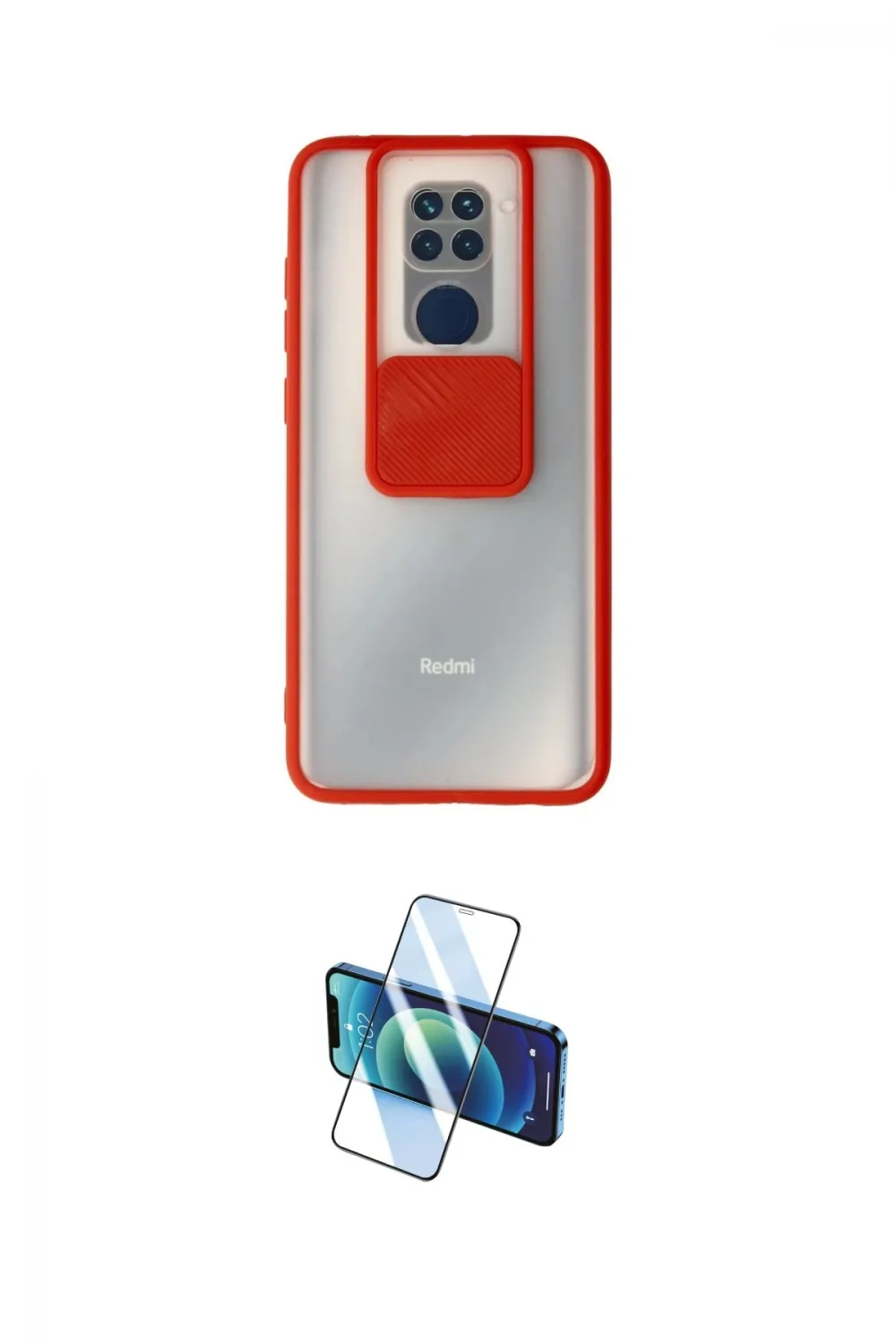 ieg™ Redmi Note 9 Kılıf Vadi Çizgi - Siyah 3D Antistatik Seramik Nano Ekran Koruyucu