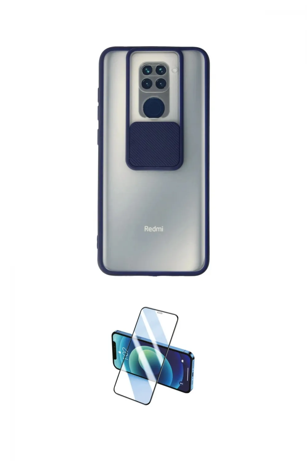 ieg™ Redmi Note 9 Kılıf Vadi Çizgi - Siyah 3D Antistatik Seramik Nano Ekran Koruyucu