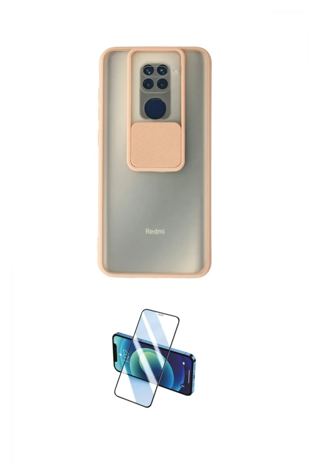 ieg™ Redmi Note 9 Kılıf Vadi Çizgi - Siyah 3D Antistatik Seramik Nano Ekran Koruyucu