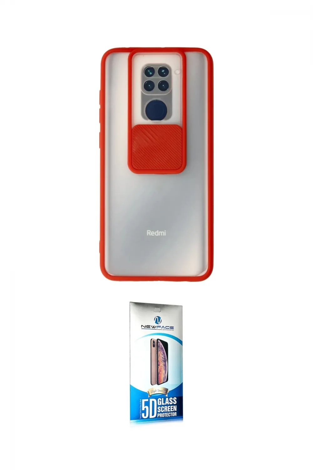 ieg™ Redmi Note 9 Kılıf Vadi Çizgi - Siyah 5D Eko Cam Ekran Koruyucu