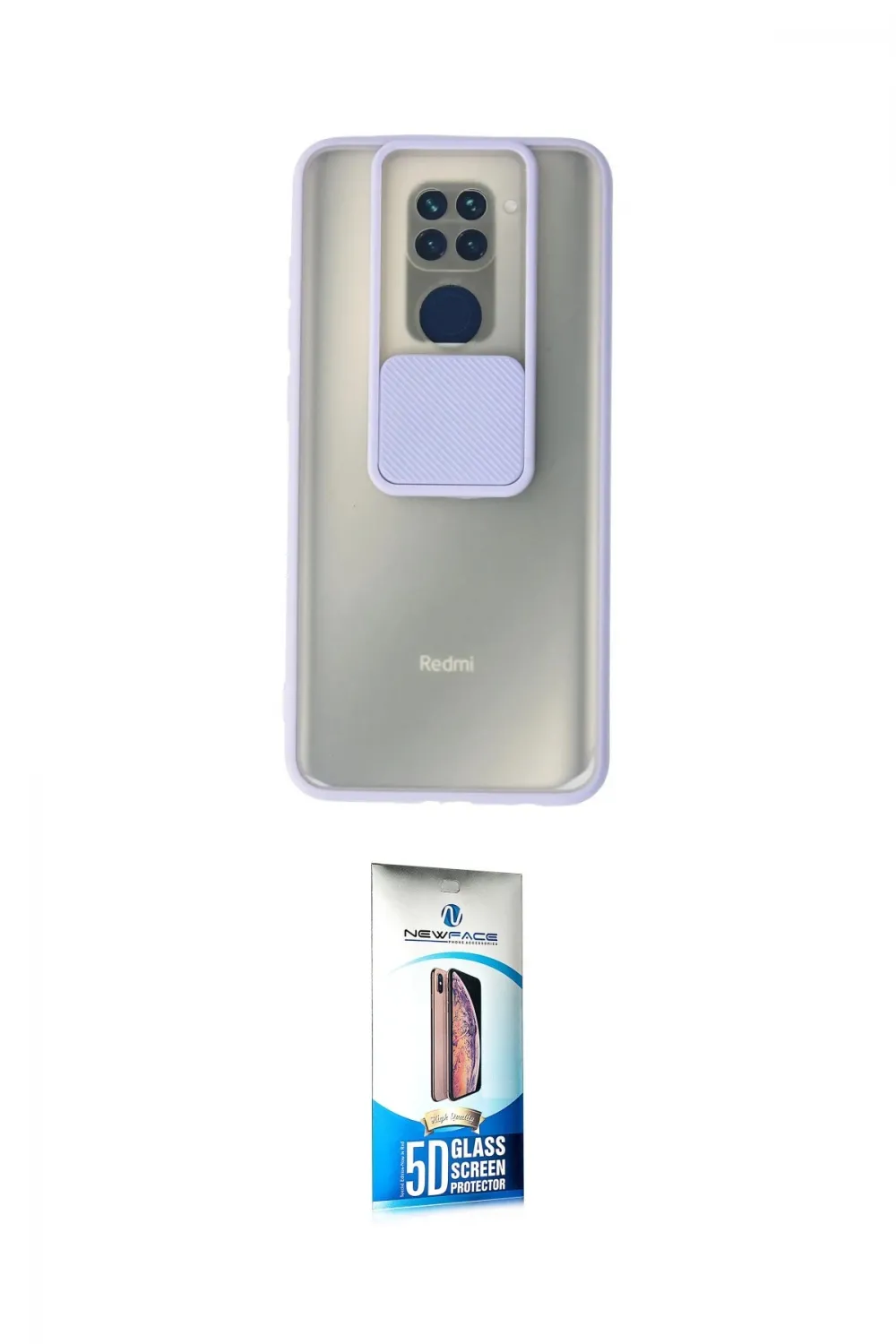 ieg™ Redmi Note 9 Kılıf Vadi Çizgi - Siyah 5D Eko Cam Ekran Koruyucu