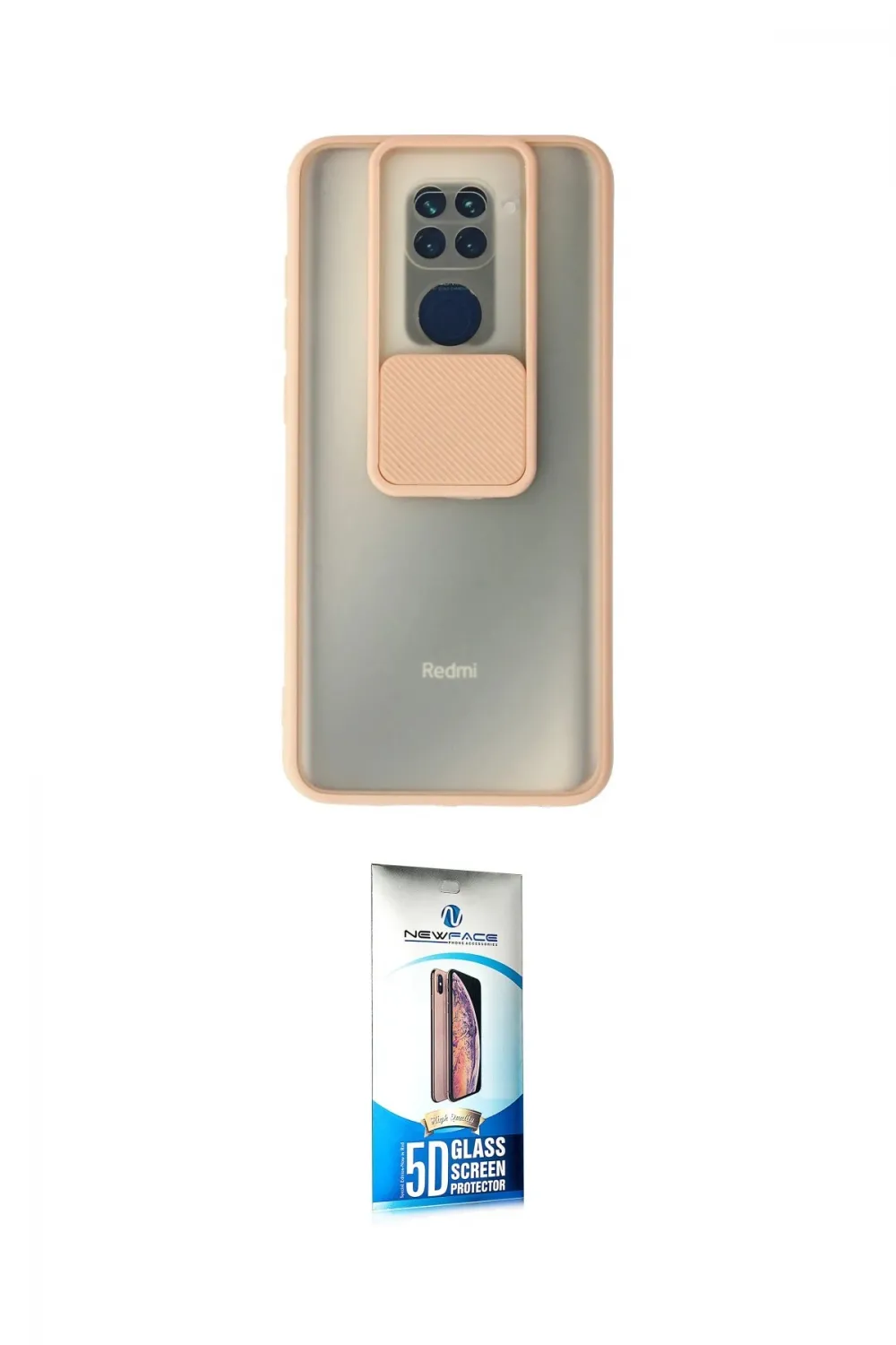 ieg™ Redmi Note 9 Kılıf Vadi Çizgi - Siyah 5D Eko Cam Ekran Koruyucu