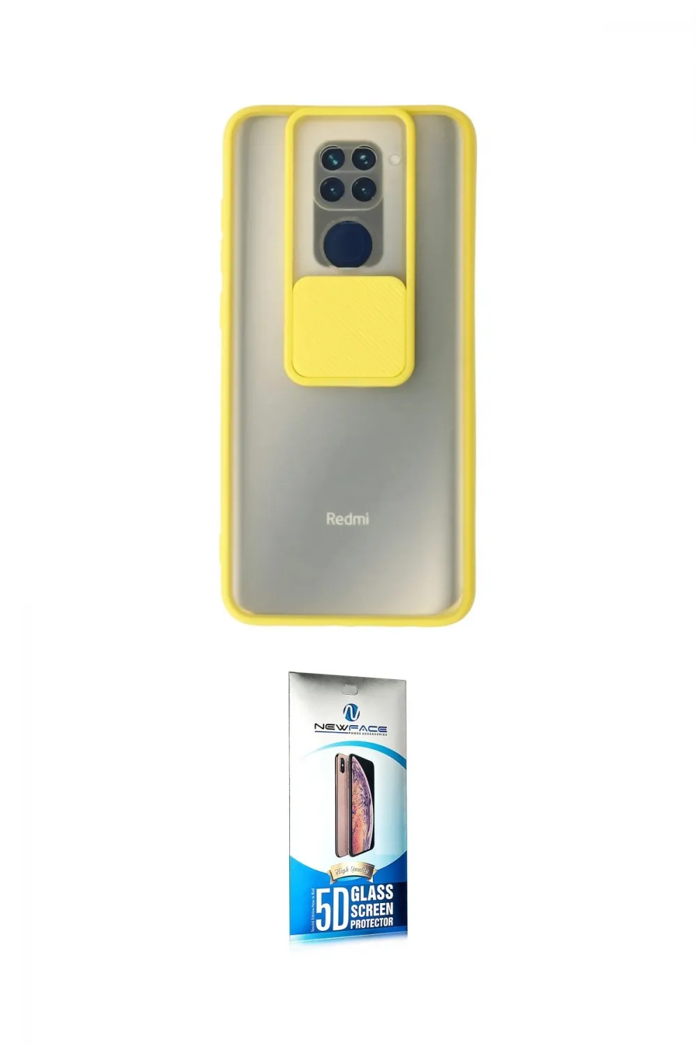 ieg™ Redmi Note 9 Kılıf Vadi Çizgi - Siyah 5D Eko Cam Ekran Koruyucu