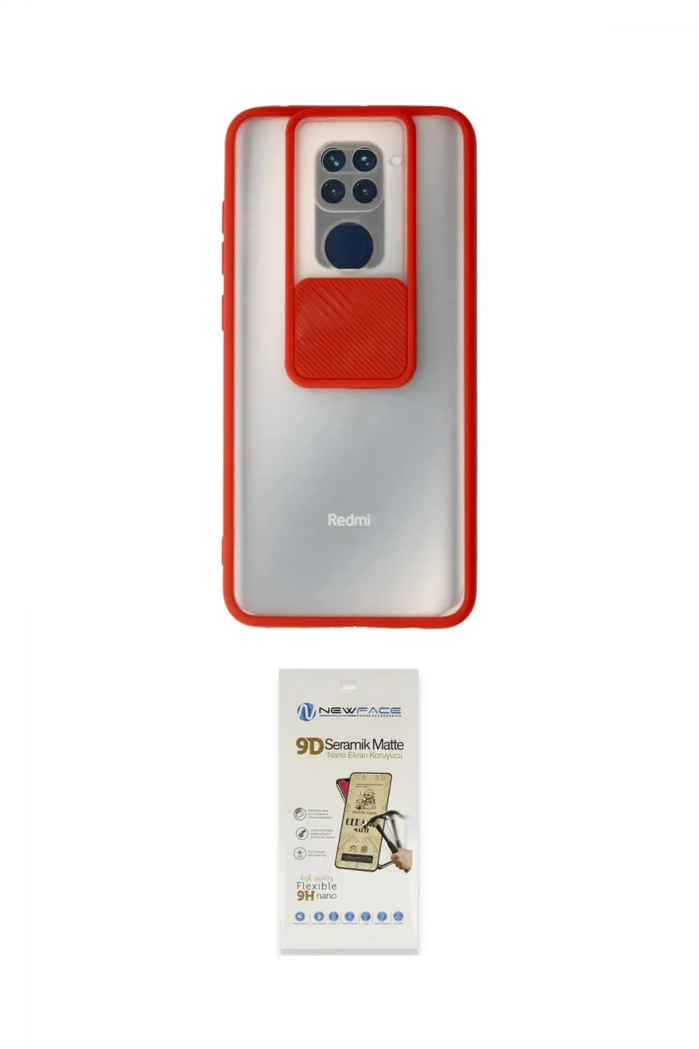 ieg™ Redmi Note 9 Kılıf Vadi Çizgi - Siyah Mat Seramik Nano Ekran Koruyucu