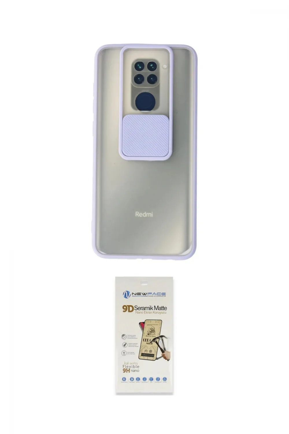 ieg™ Redmi Note 9 Kılıf Vadi Çizgi - Siyah Mat Seramik Nano Ekran Koruyucu