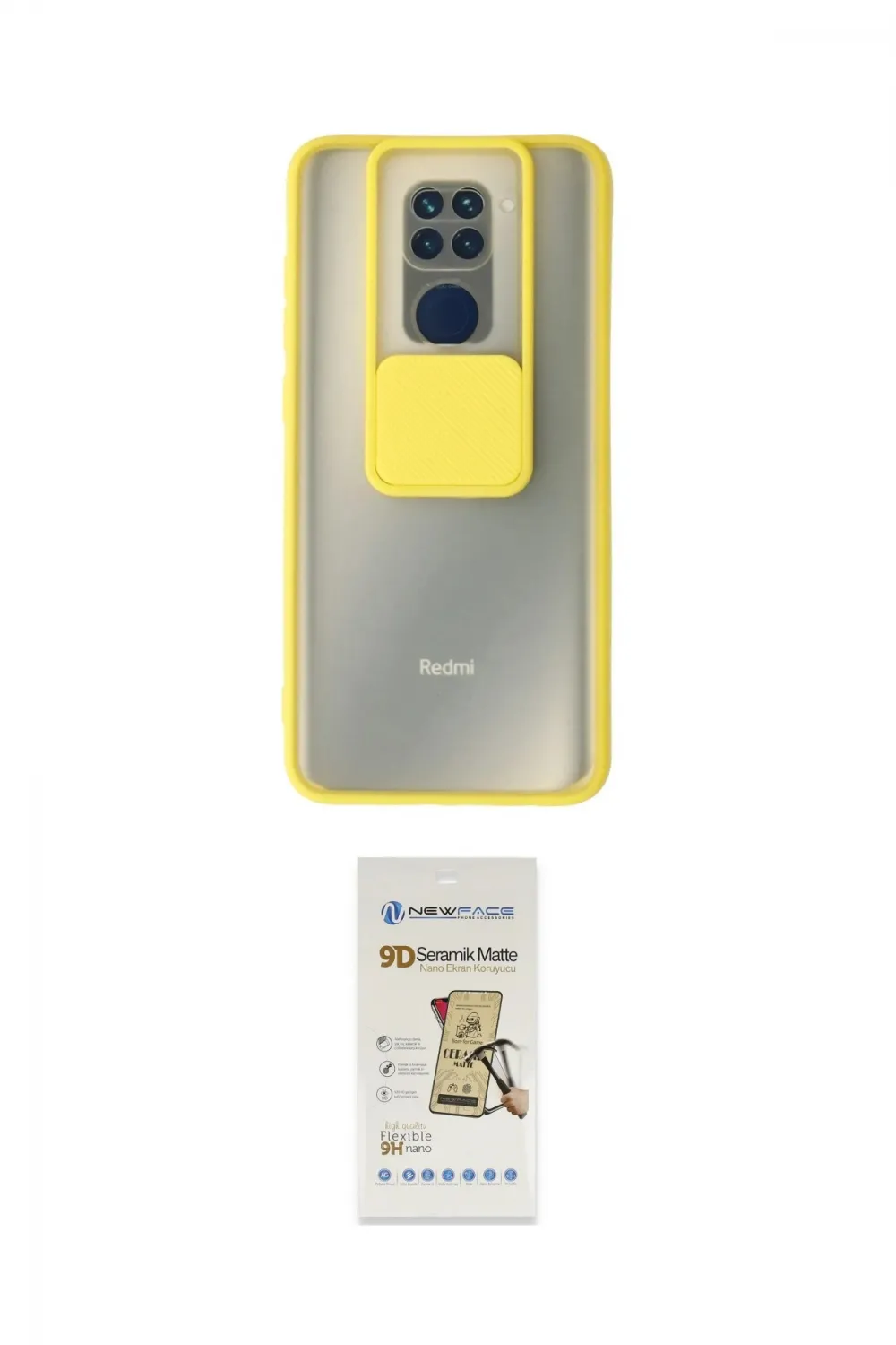 ieg™ Redmi Note 9 Kılıf Vadi Çizgi - Siyah Mat Seramik Nano Ekran Koruyucu