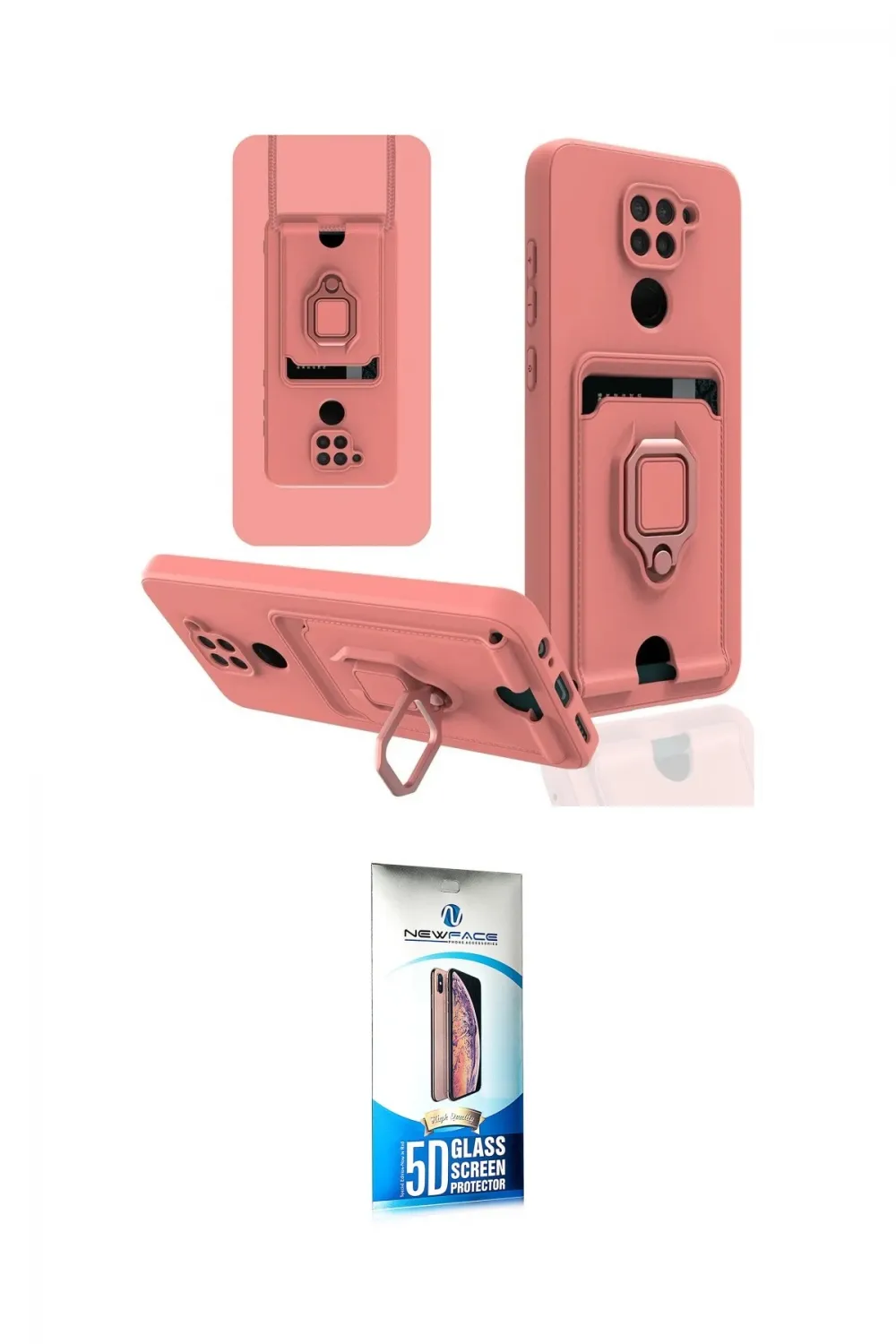ieg™ Redmi Note 9 Kılıf Vadi Form Prime - Siyah 5D Eko Cam Ekran Koruyucu