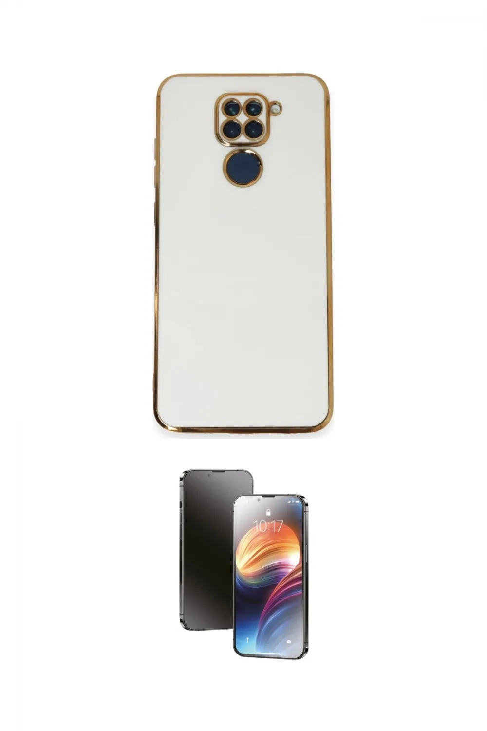 ieg™ Redmi Note 9 Kılıf Yankı Serisi - Siyah 3D Antistatik Mat Seramik Nano Ekran Koruyucu