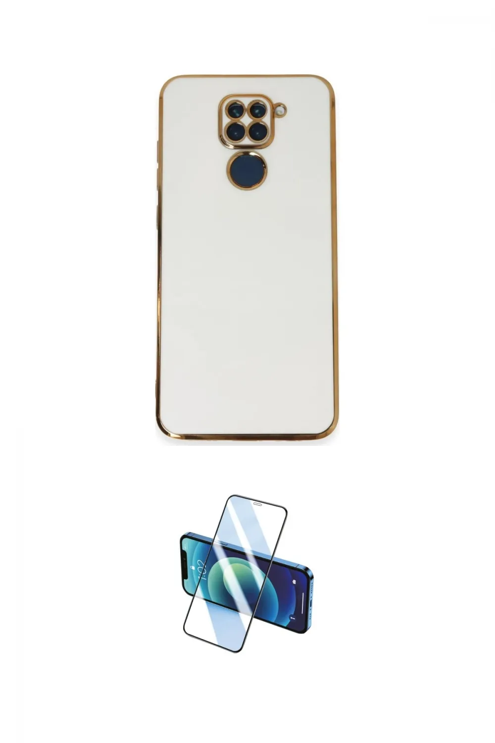 ieg™ Redmi Note 9 Kılıf Yankı Serisi - Siyah 3D Antistatik Seramik Nano Ekran Koruyucu