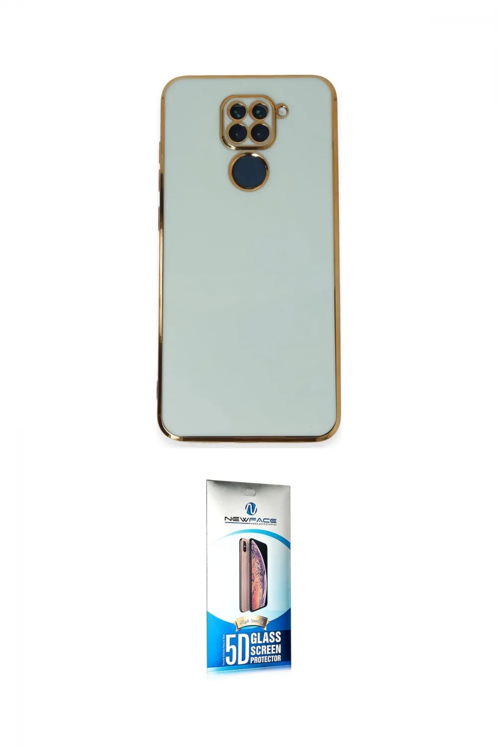 ieg™ Redmi Note 9 Kılıf Yankı Serisi - Siyah 5D Eko Cam Ekran Koruyucu
