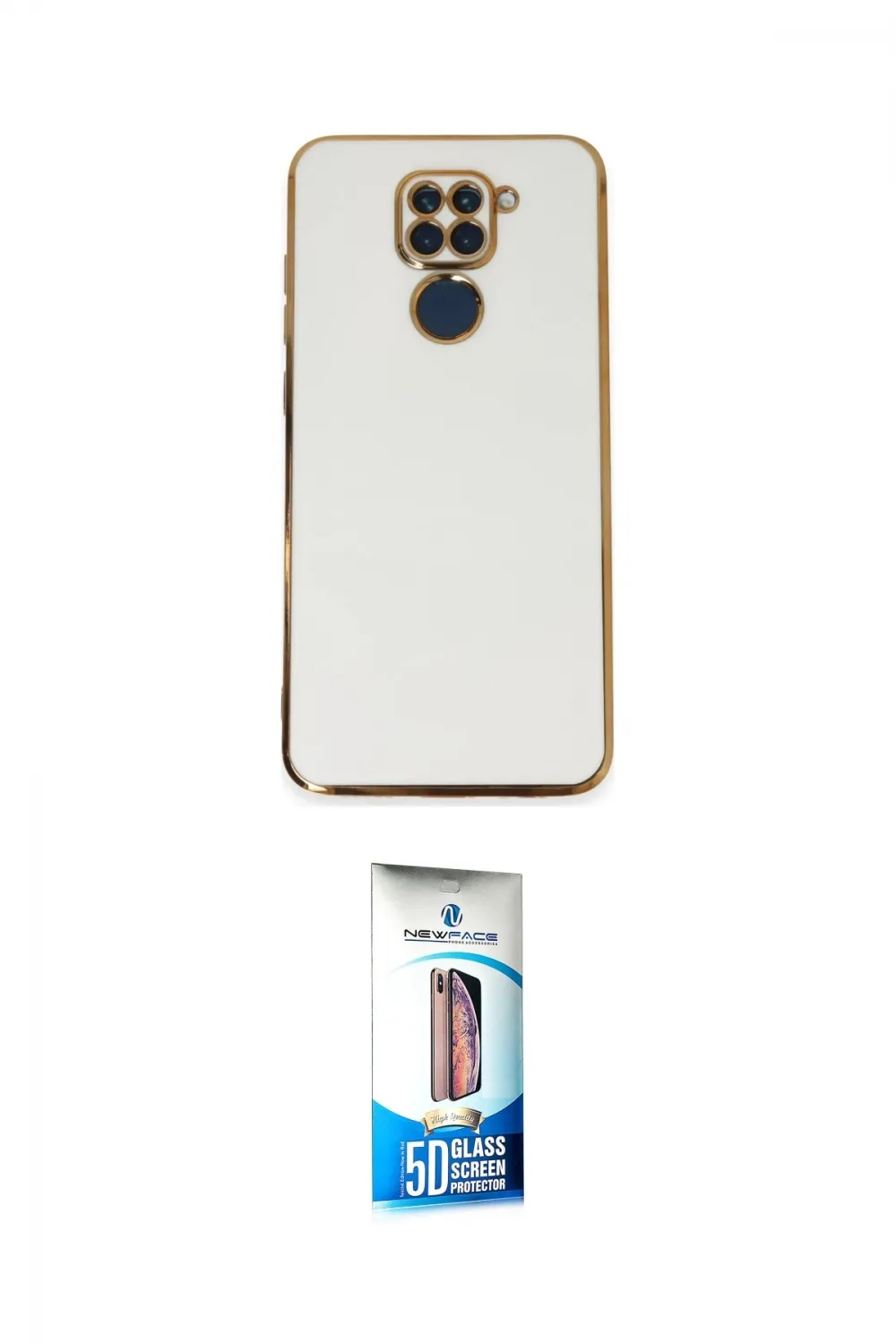 ieg™ Redmi Note 9 Kılıf Yankı Serisi - Siyah 5D Eko Cam Ekran Koruyucu