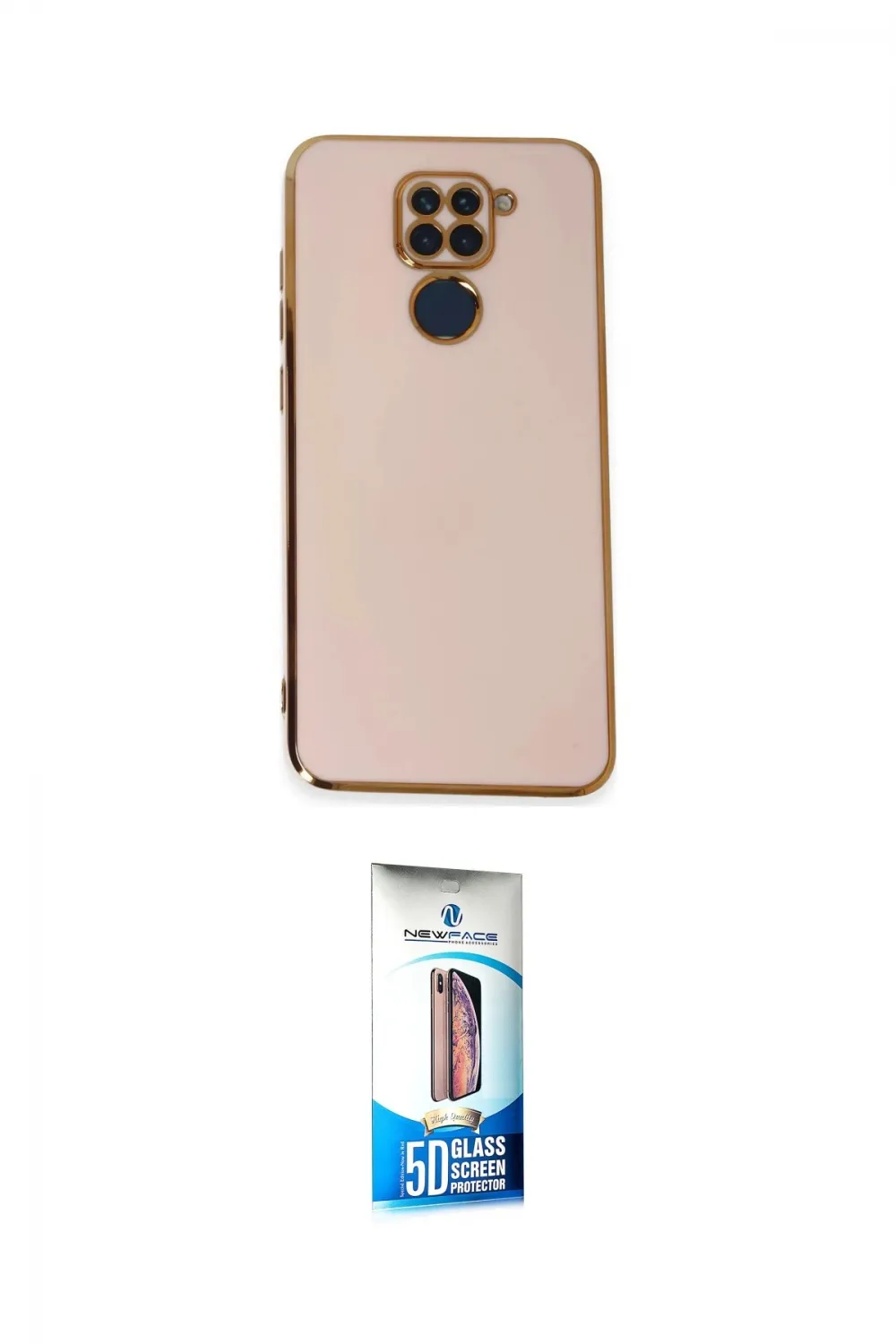 ieg™ Redmi Note 9 Kılıf Yankı Serisi - Siyah 5D Eko Cam Ekran Koruyucu