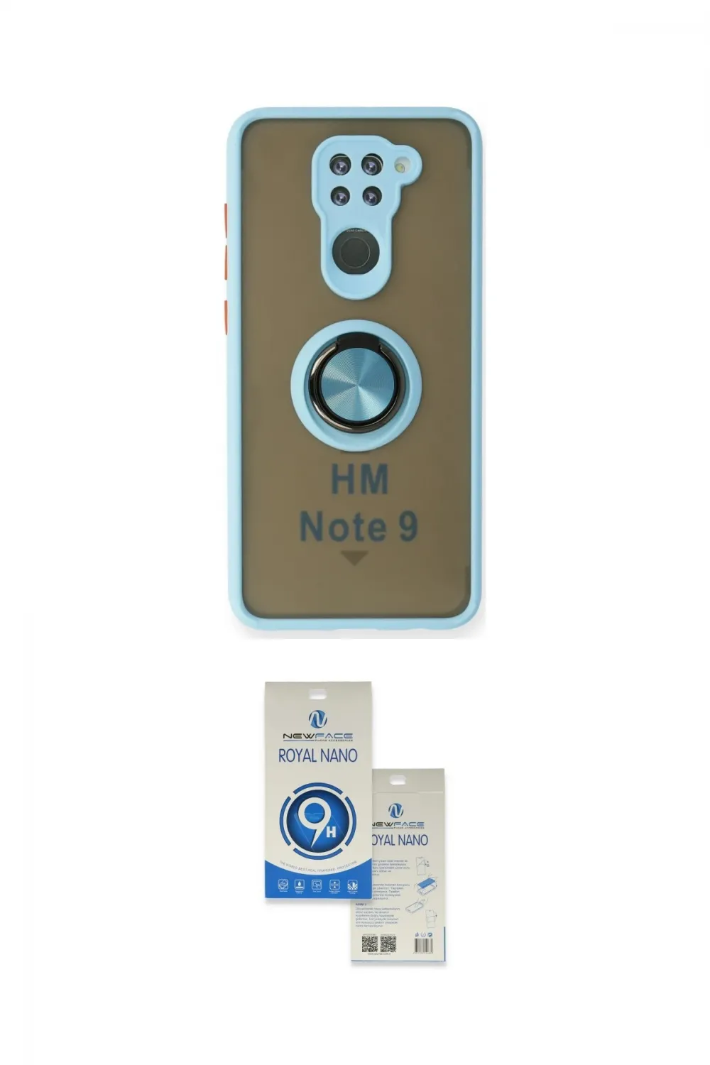ieg™ Redmi Note 9 Kılıf Yörünge Çizgi - Şeffaf Royal Nano Ekran Koruyucu