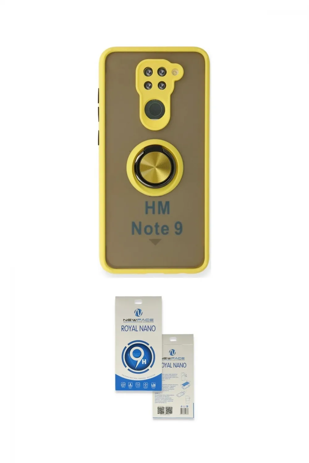 ieg™ Redmi Note 9 Kılıf Yörünge Çizgi - Şeffaf Royal Nano Ekran Koruyucu