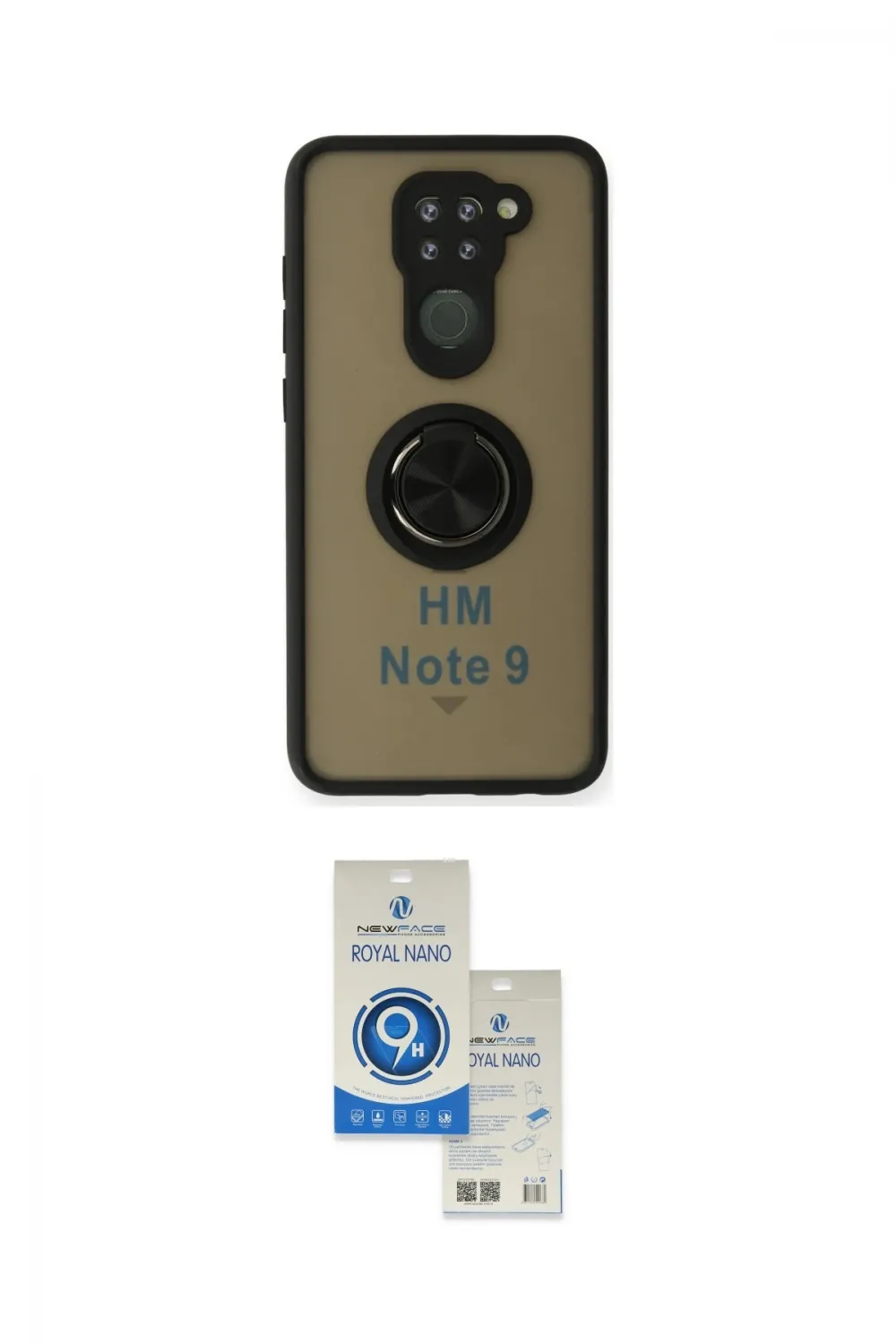 ieg™ Redmi Note 9 Kılıf Yörünge Çizgi - Şeffaf Royal Nano Ekran Koruyucu