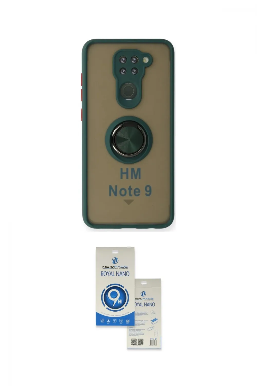 ieg™ Redmi Note 9 Kılıf Yörünge Çizgi - Şeffaf Royal Nano Ekran Koruyucu