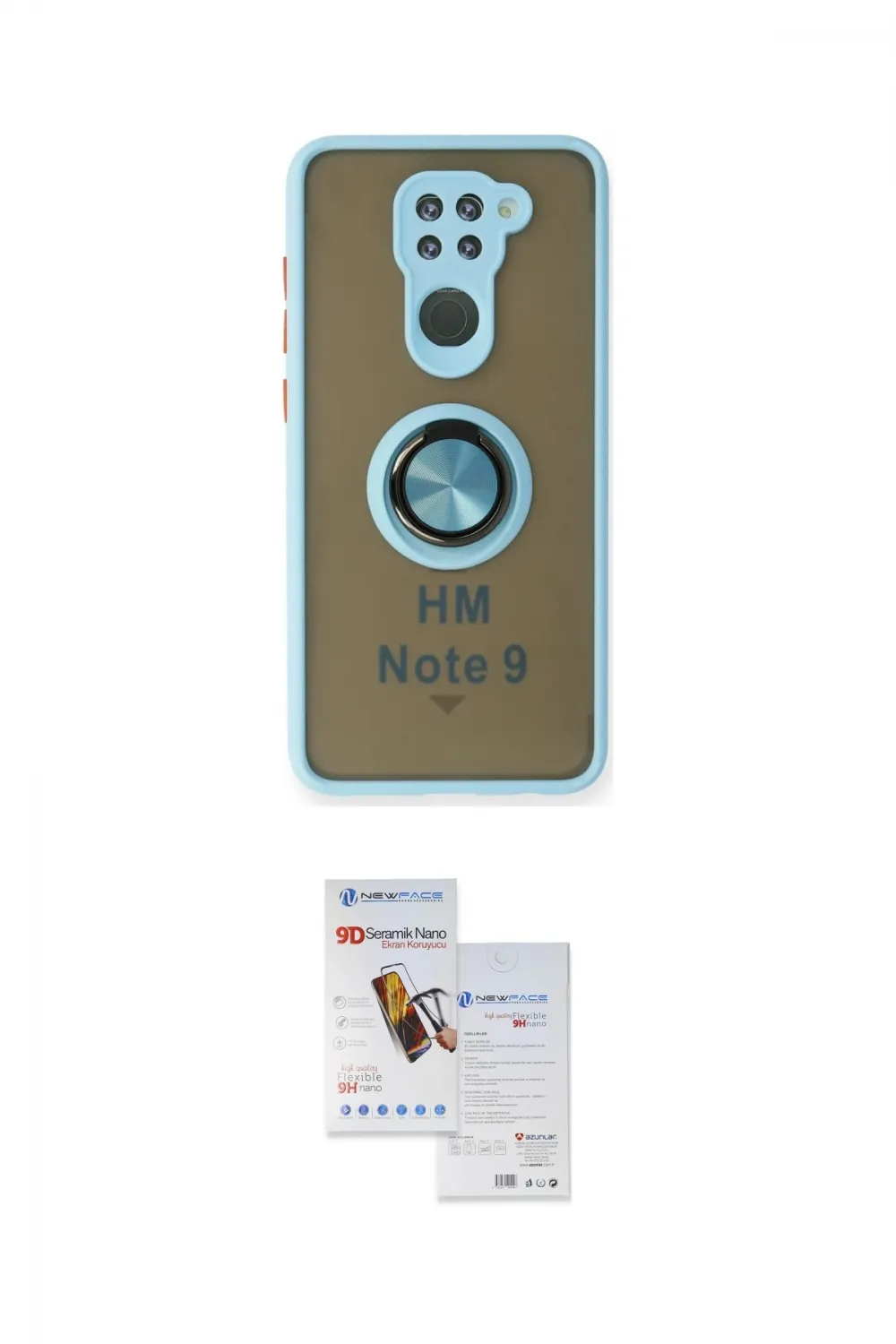 ieg™ Redmi Note 9 Kılıf Yörünge Çizgi - Siyah Seramik Nano Ekran Koruyucu