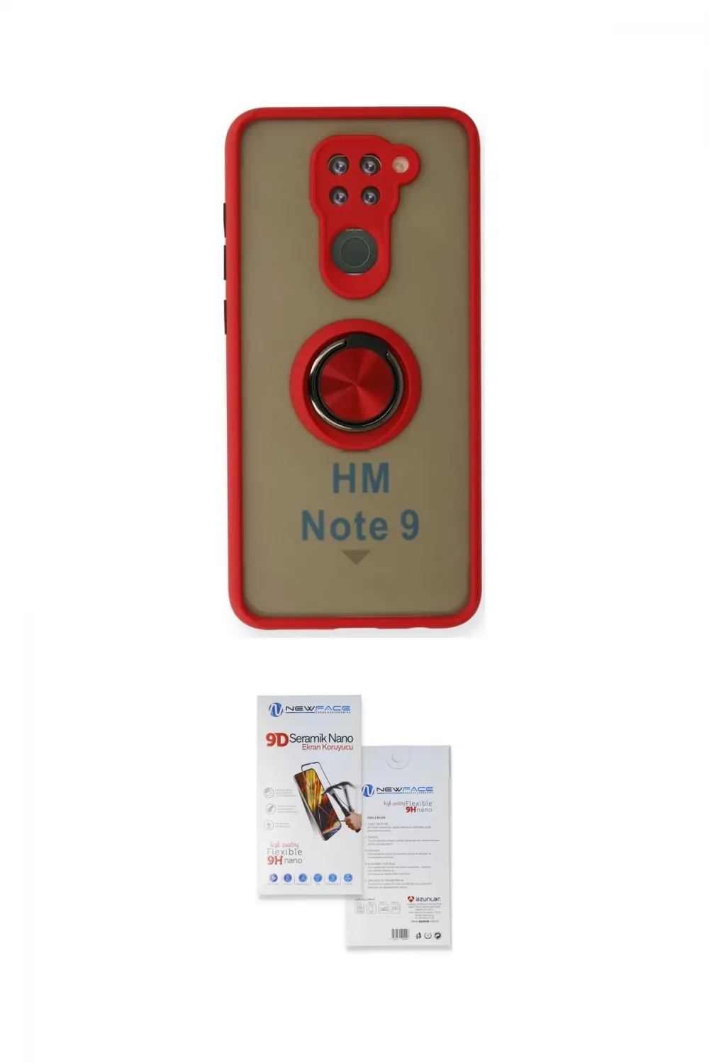 ieg™ Redmi Note 9 Kılıf Yörünge Çizgi - Siyah Seramik Nano Ekran Koruyucu