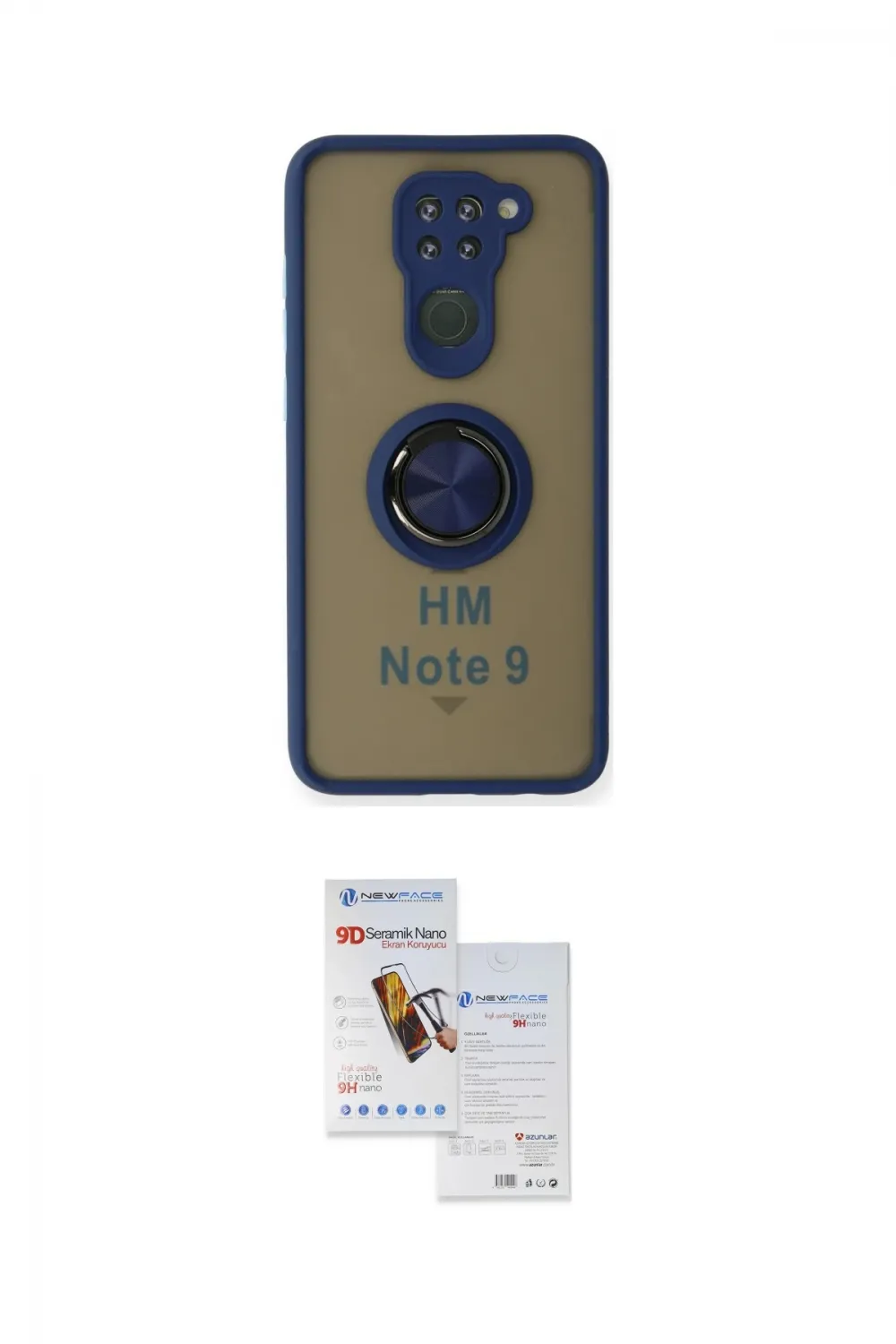 ieg™ Redmi Note 9 Kılıf Yörünge Çizgi - Siyah Seramik Nano Ekran Koruyucu