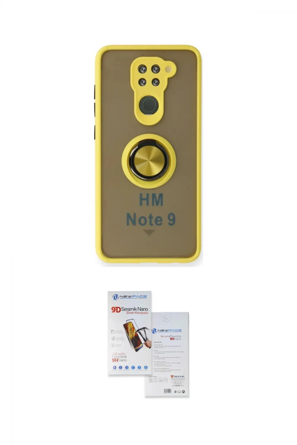 ieg™ Redmi Note 9 Kılıf Yörünge Çizgi - Siyah Seramik Nano Ekran Koruyucu