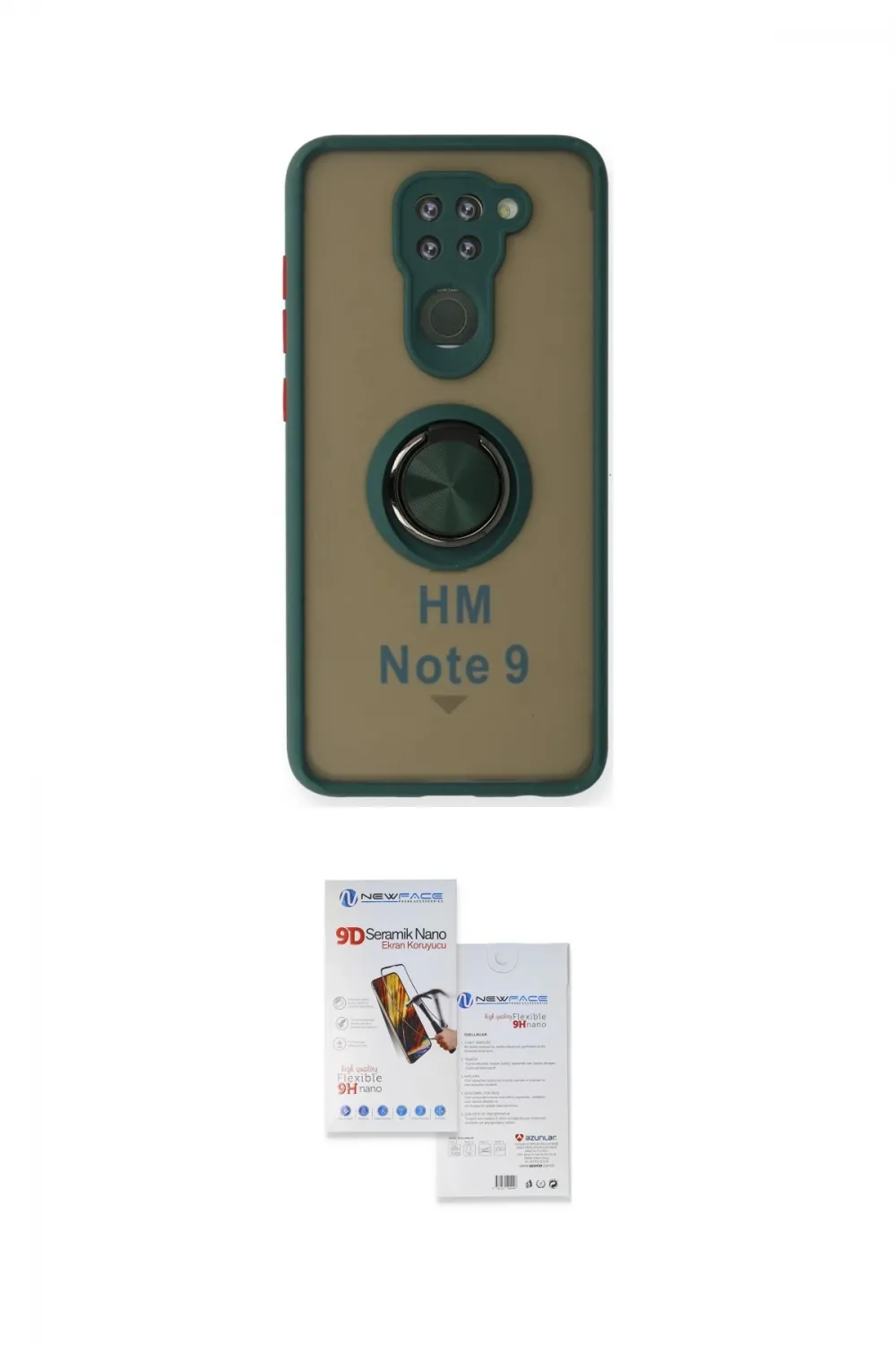 ieg™ Redmi Note 9 Kılıf Yörünge Çizgi - Siyah Seramik Nano Ekran Koruyucu