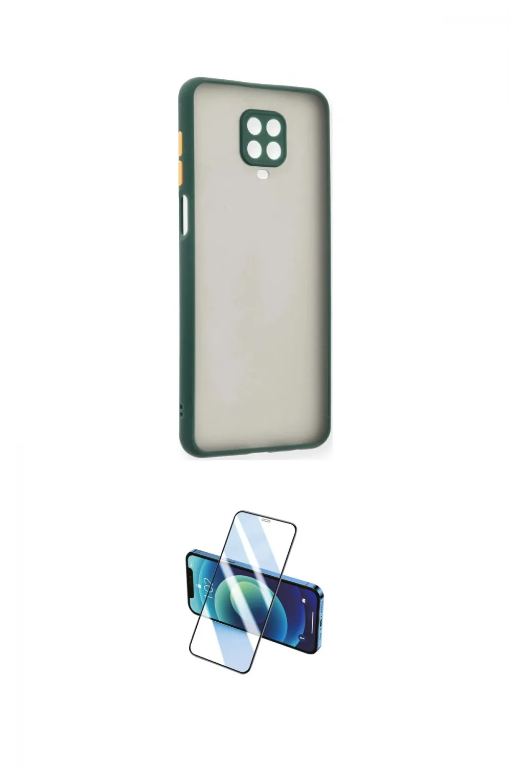 ieg™ Redmi Note 9 Pro Kılıf Ahenk Çizgi Serisi - Siyah 3D Antistatik Cam Ekran Koruyucu