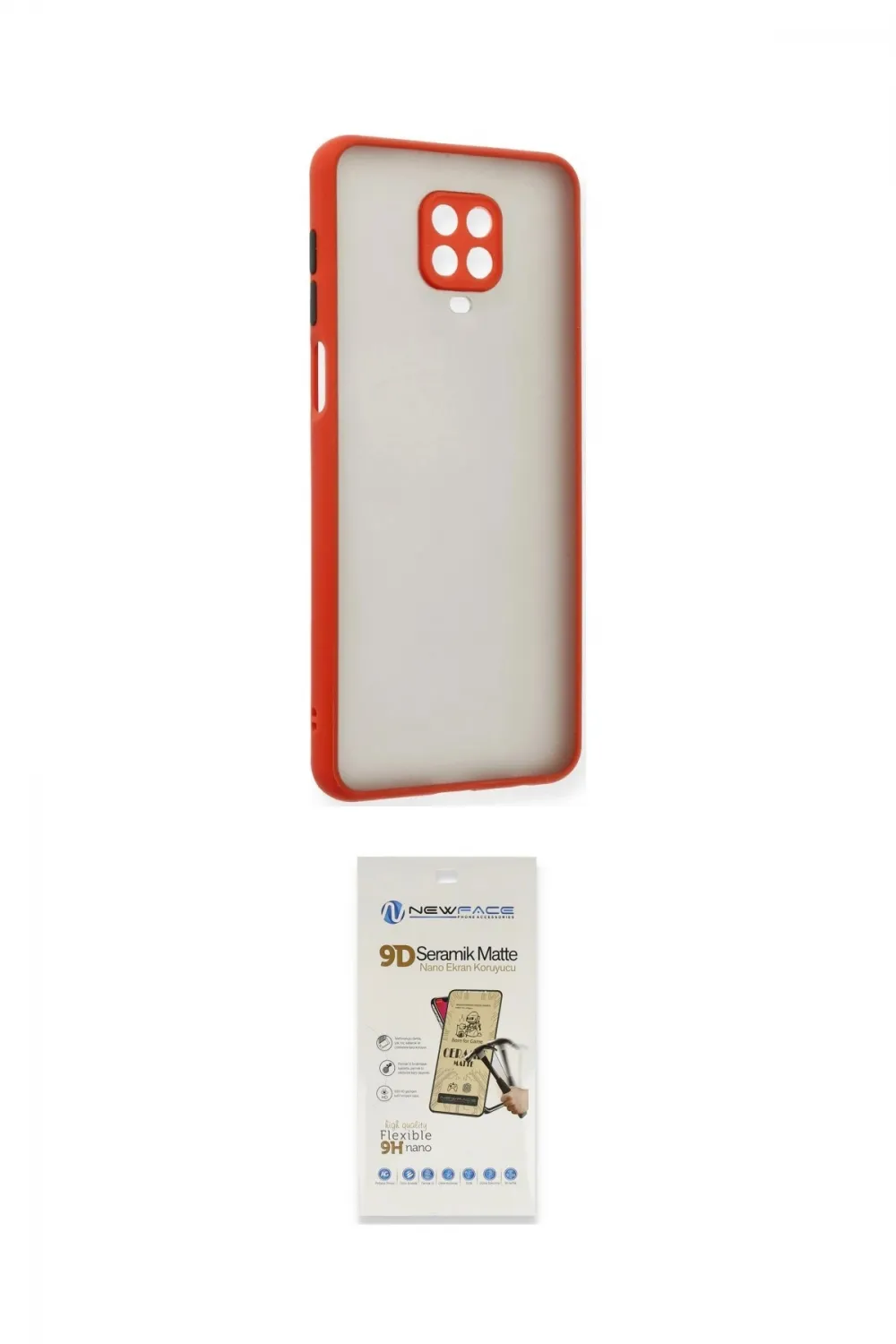 ieg™ Redmi Note 9 Pro Kılıf Ahenk Çizgi Serisi - Siyah Mat Seramik Nano Ekran Koruyucu