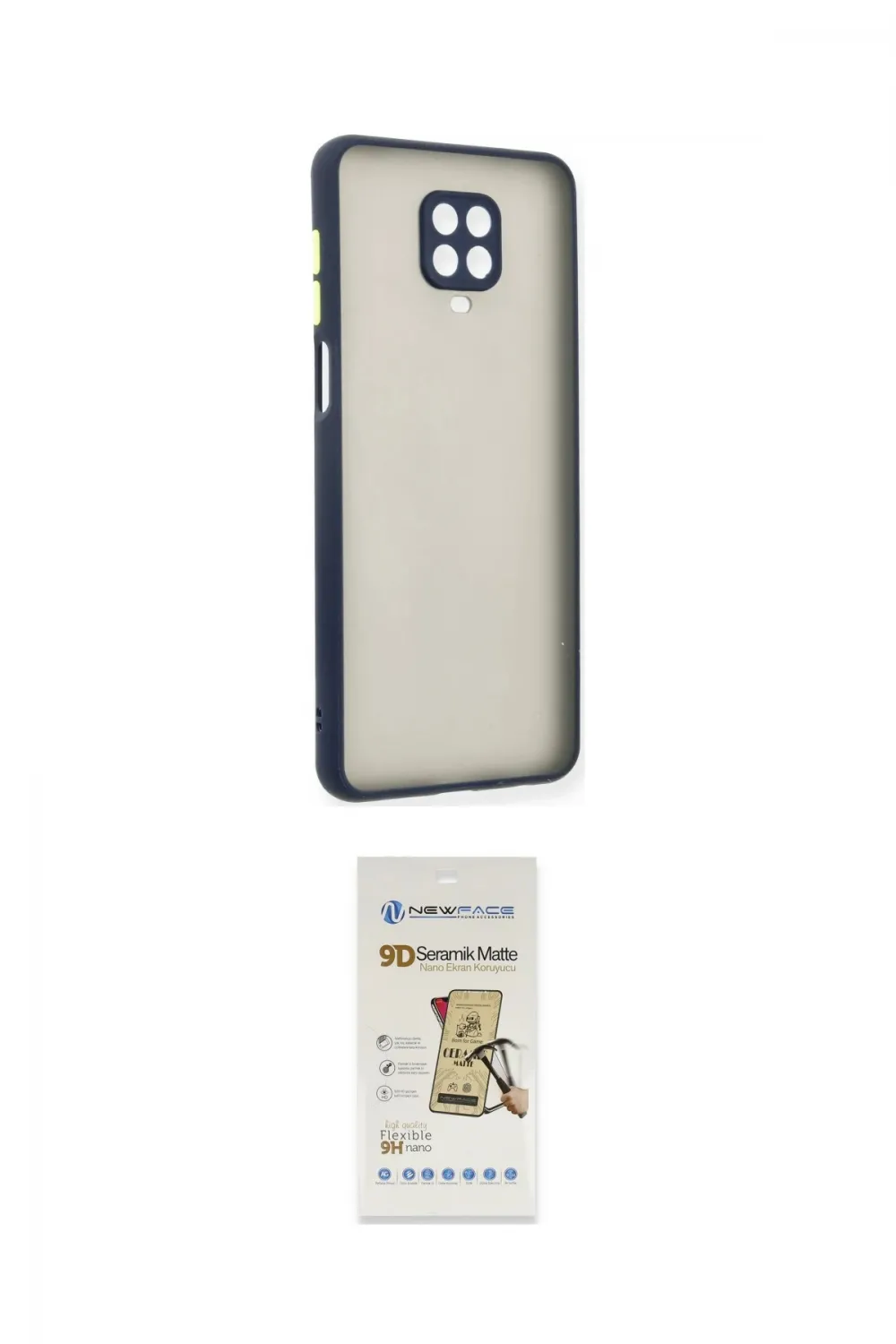 ieg™ Redmi Note 9 Pro Kılıf Ahenk Çizgi Serisi - Siyah Mat Seramik Nano Ekran Koruyucu