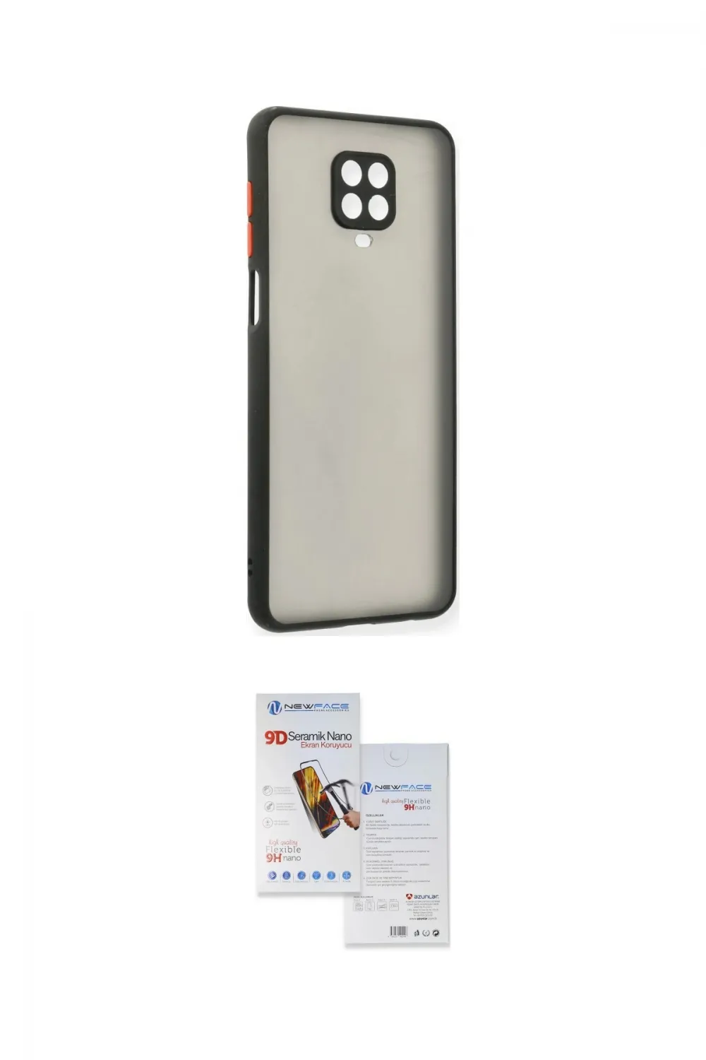 ieg™ Redmi Note 9 Pro Kılıf Ahenk Çizgi Serisi - Siyah Seramik Nano Ekran Koruyucu