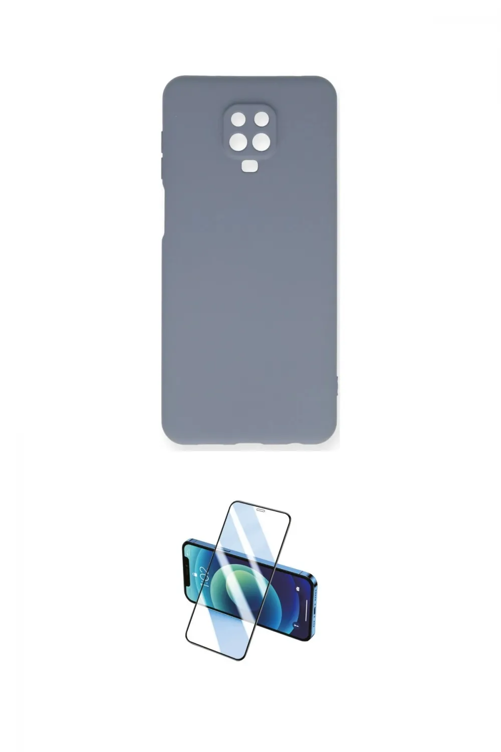 ieg™ Redmi Note 9 Pro Kılıf Ahenk Serisi - Siyah 3D Antistatik Cam Ekran Koruyucu