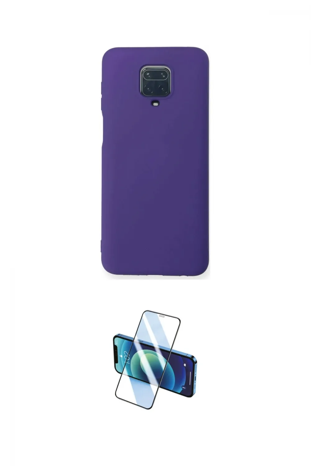 ieg™ Redmi Note 9 Pro Kılıf Ahenk Serisi - Siyah 3D Antistatik Cam Ekran Koruyucu