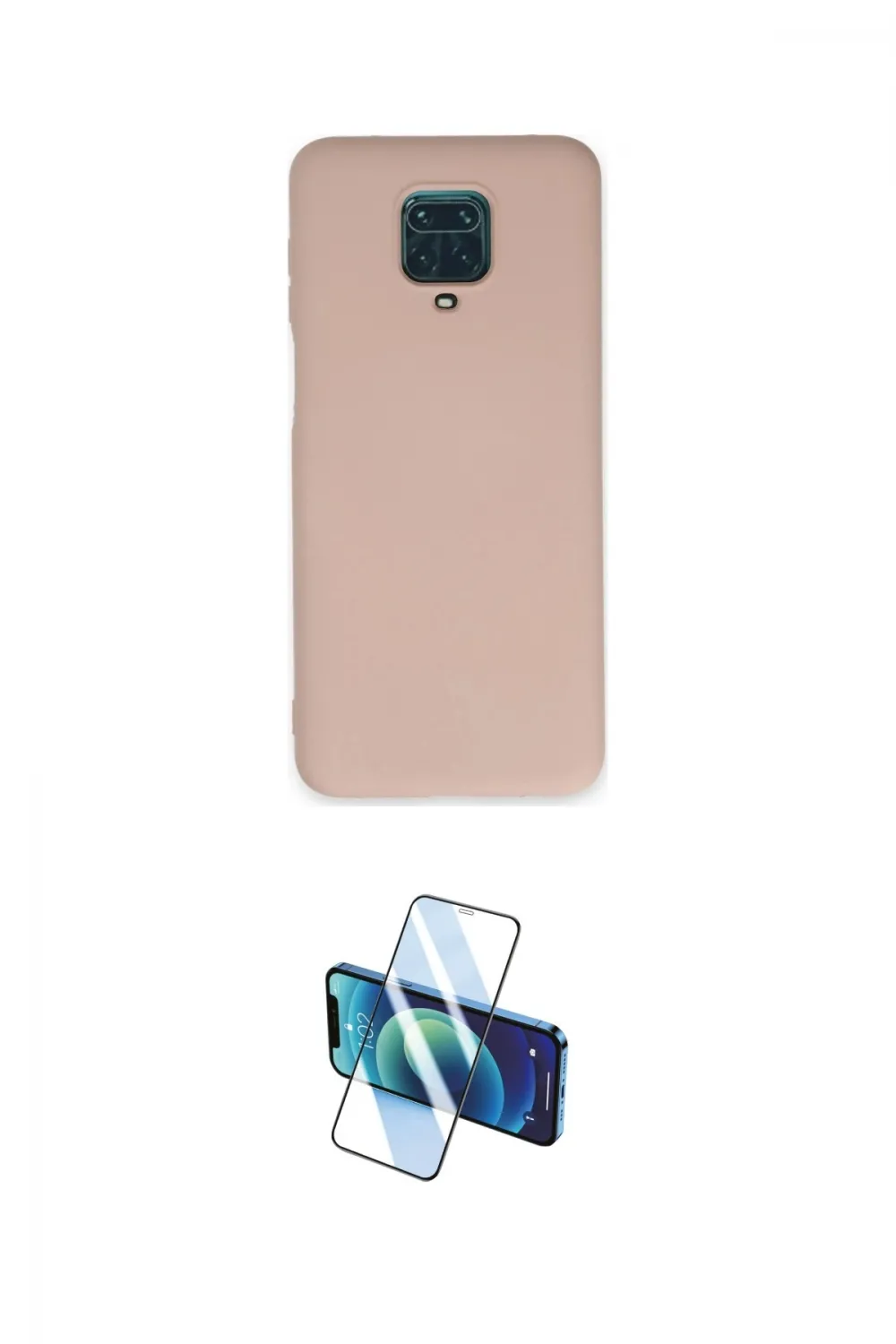 ieg™ Redmi Note 9 Pro Kılıf Ahenk Serisi - Siyah 3D Antistatik Cam Ekran Koruyucu