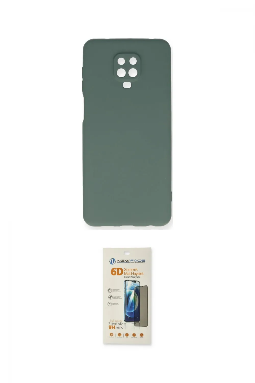 ieg™ Redmi Note 9 Pro Kılıf Ahenk Serisi - Siyah 6D Mat Seramik Hayalet Nano Ekran Koruyucu