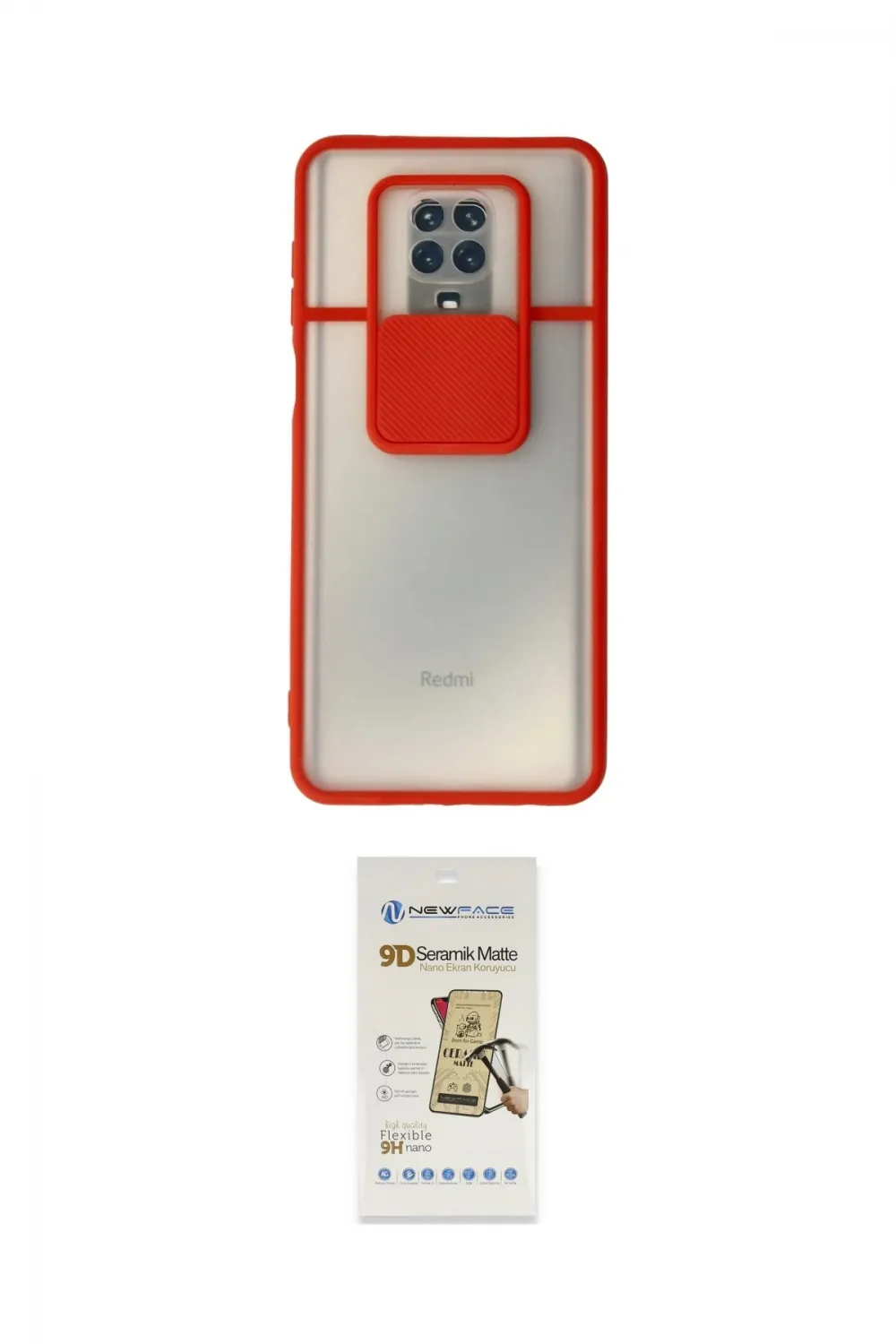 ieg™ Redmi Note 9 Pro Kılıf Vadi Çizgi - Siyah Mat Seramik Nano Ekran Koruyucu