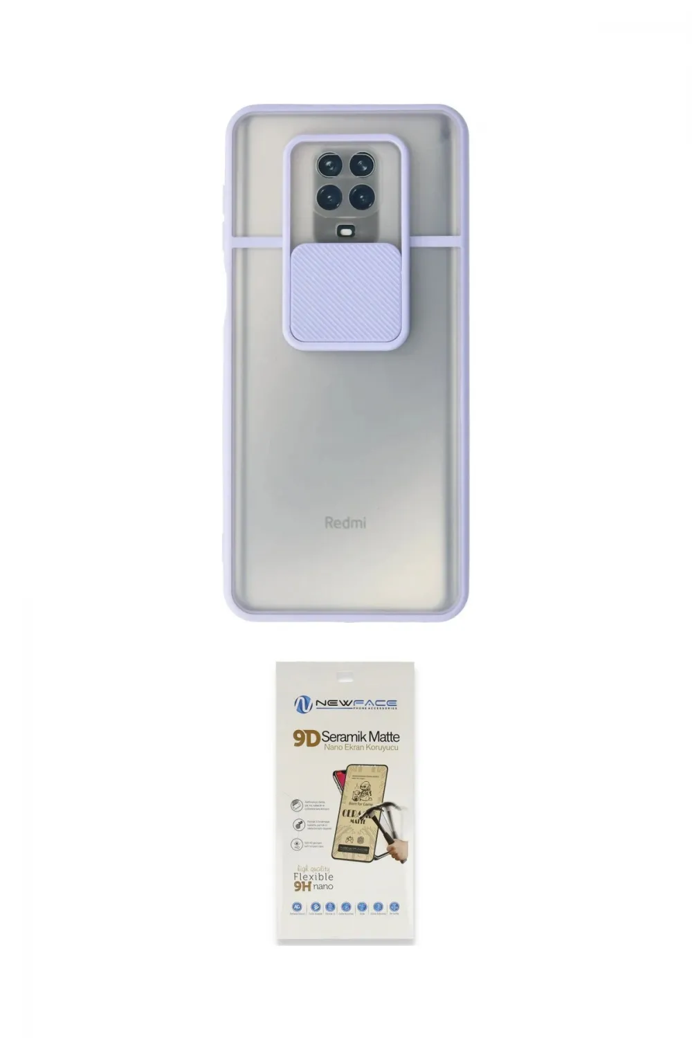 ieg™ Redmi Note 9 Pro Kılıf Vadi Çizgi - Siyah Mat Seramik Nano Ekran Koruyucu