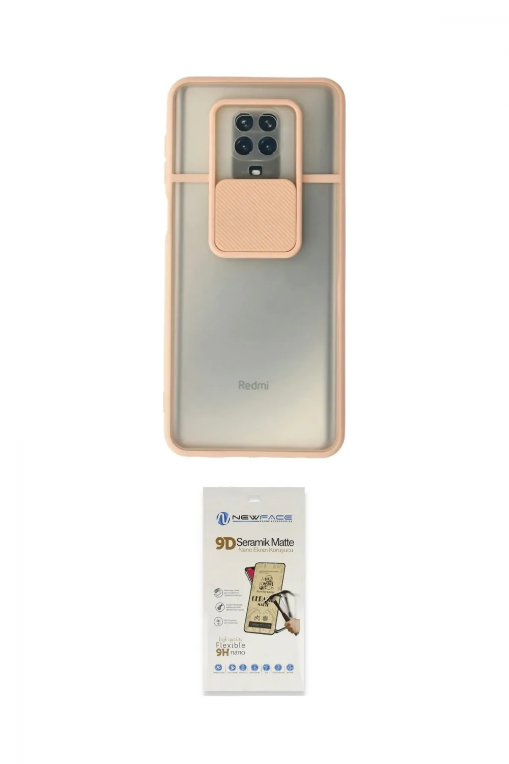 ieg™ Redmi Note 9 Pro Kılıf Vadi Çizgi - Siyah Mat Seramik Nano Ekran Koruyucu