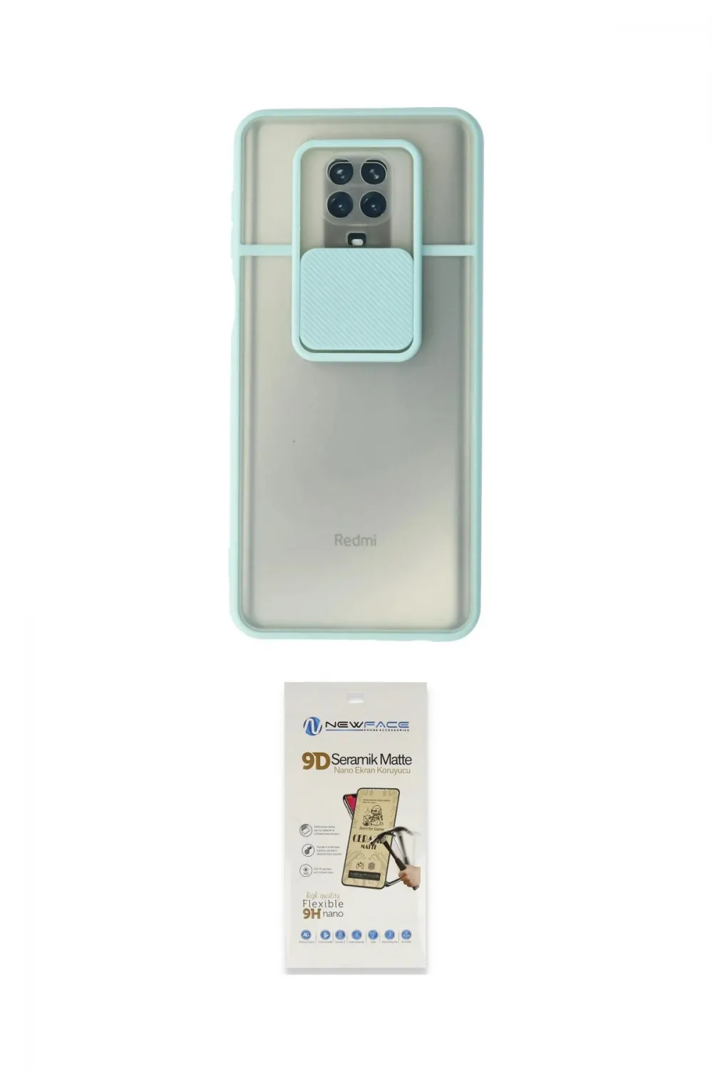 ieg™ Redmi Note 9 Pro Kılıf Vadi Çizgi - Siyah Mat Seramik Nano Ekran Koruyucu