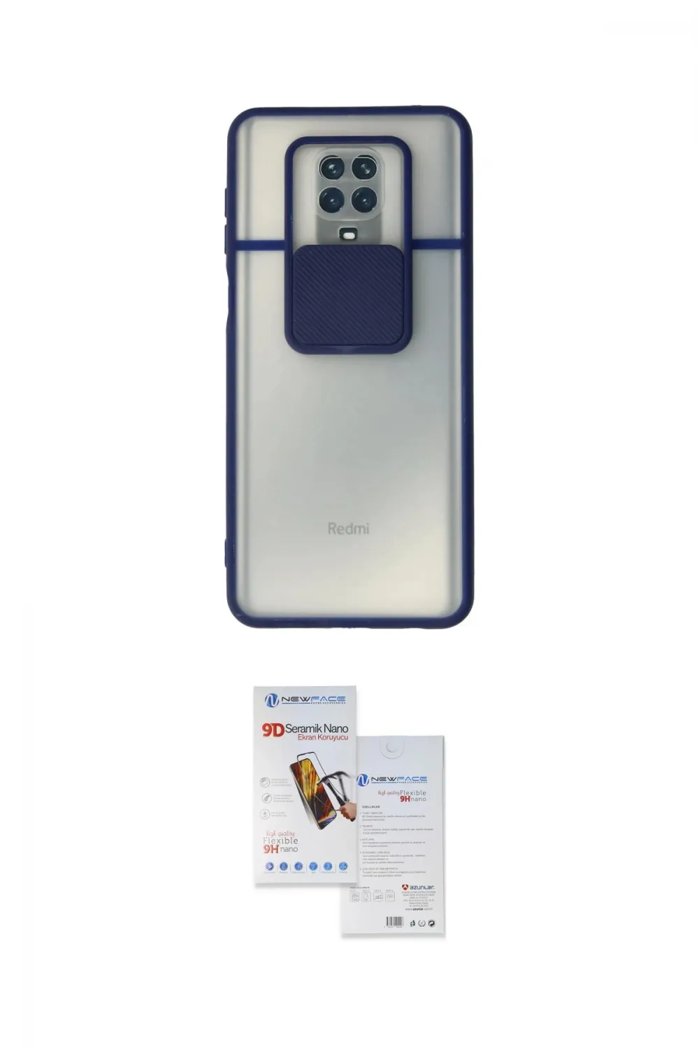 ieg™ Redmi Note 9 Pro Kılıf Vadi Çizgi - Siyah Seramik Nano Ekran Koruyucu