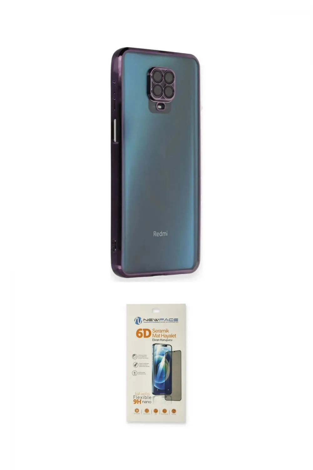 ieg™ Redmi Note 9 Pro Kılıf Vadi Minimal - Siyah 6D Mat Seramik Hayalet Nano Ekran Koruyucu