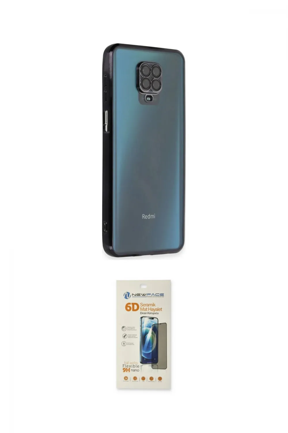 ieg™ Redmi Note 9 Pro Kılıf Vadi Minimal - Siyah 6D Mat Seramik Hayalet Nano Ekran Koruyucu